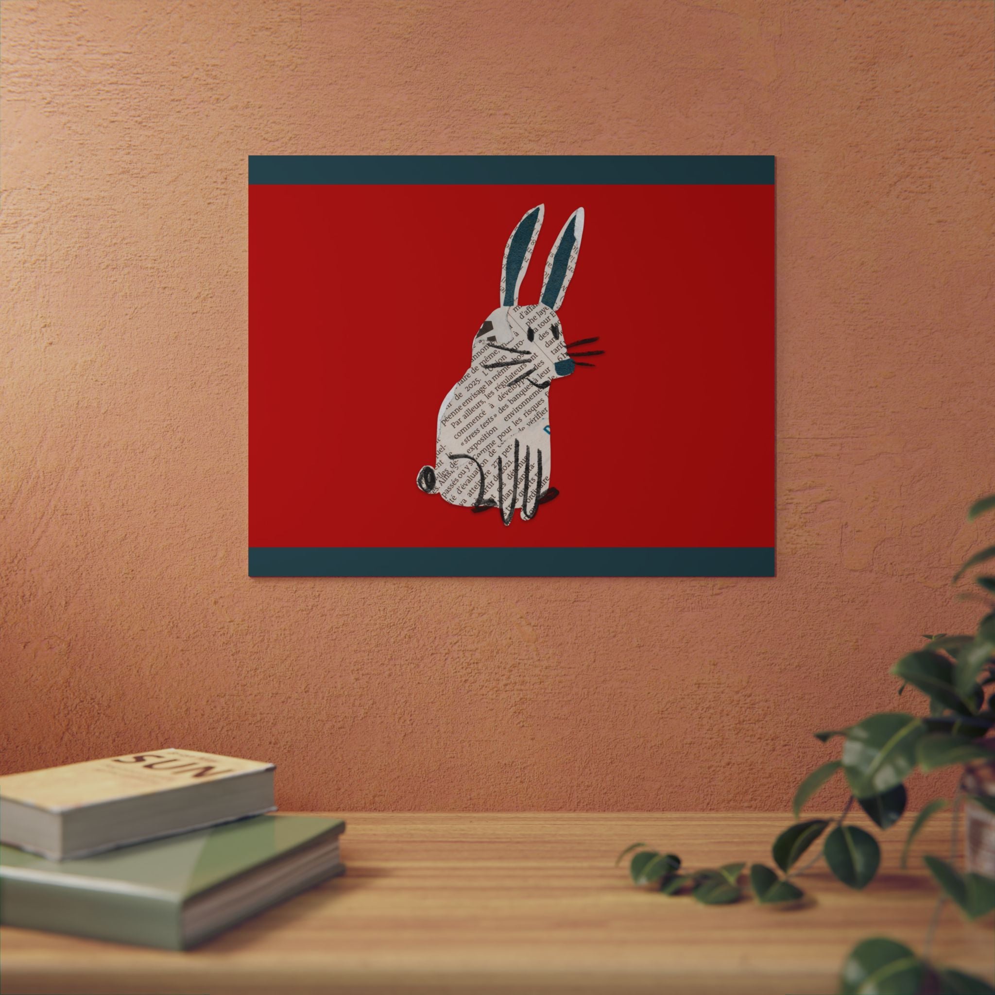 Bunny Wall Art | Aluminum Wall Art | Blue Star Merch