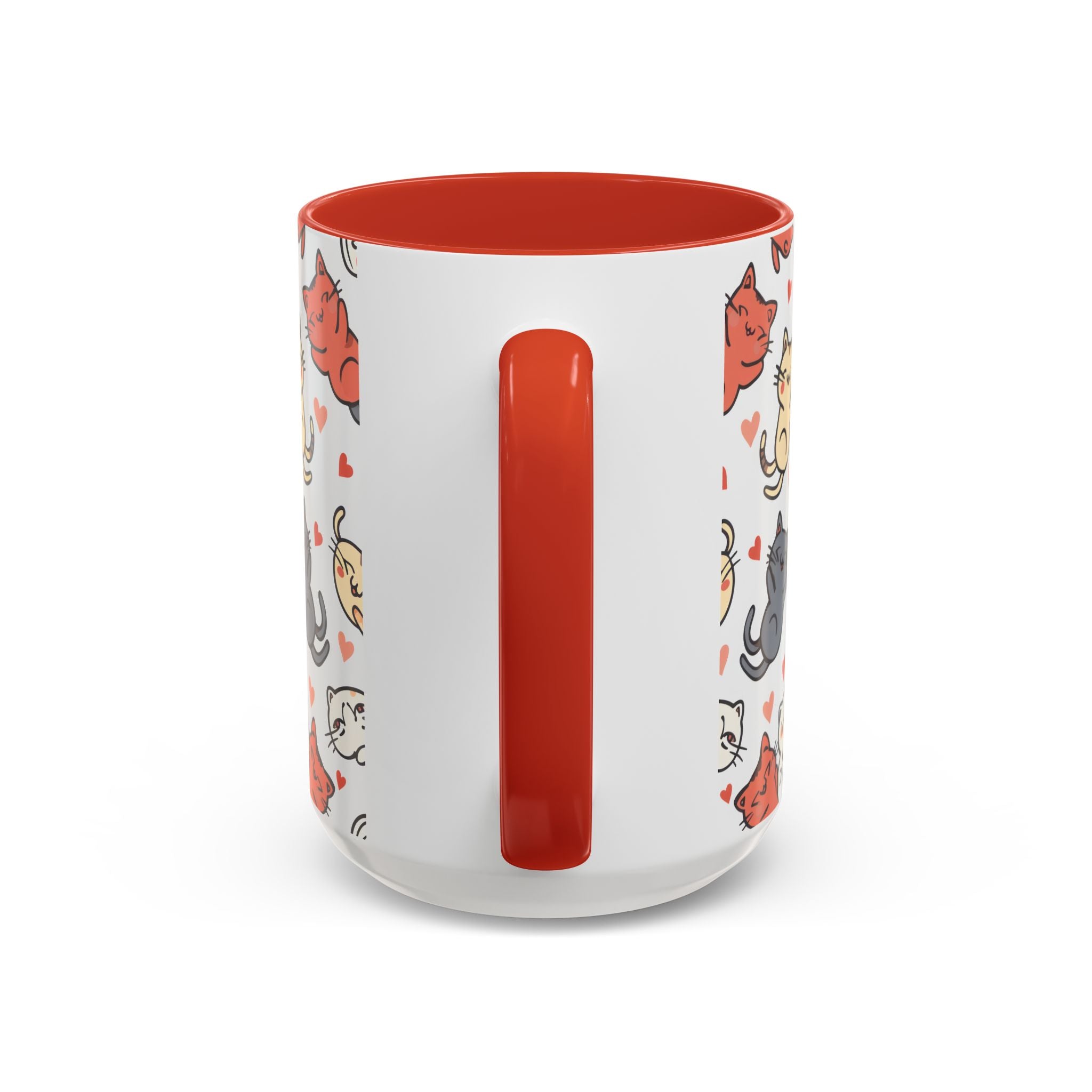 Kitty Cat Accent Coffee Mug (11, 15oz) in 3 colors.