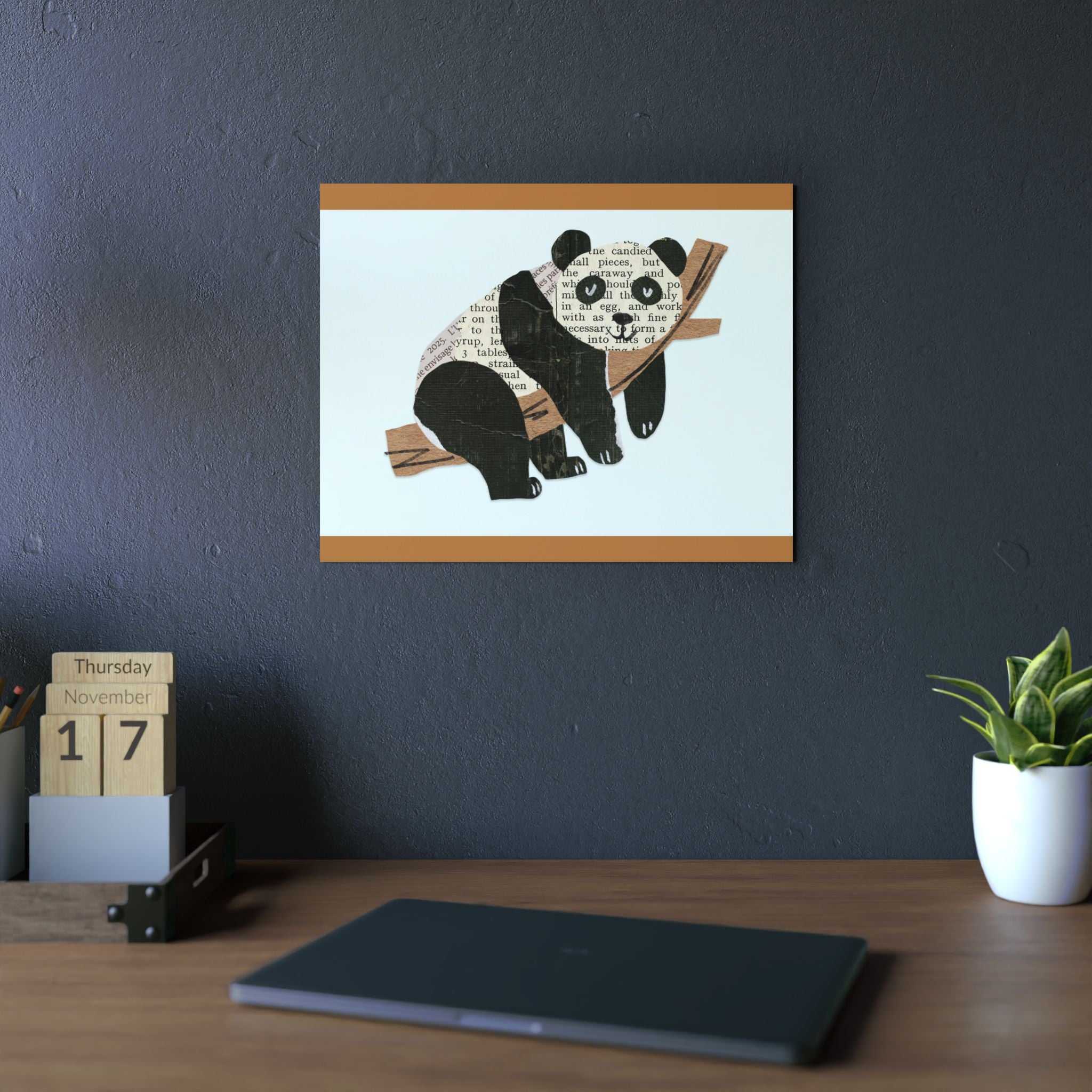 Panda Wall Art on Aluminum Composite Panels, 2 sizes. Great for ALL Rooms