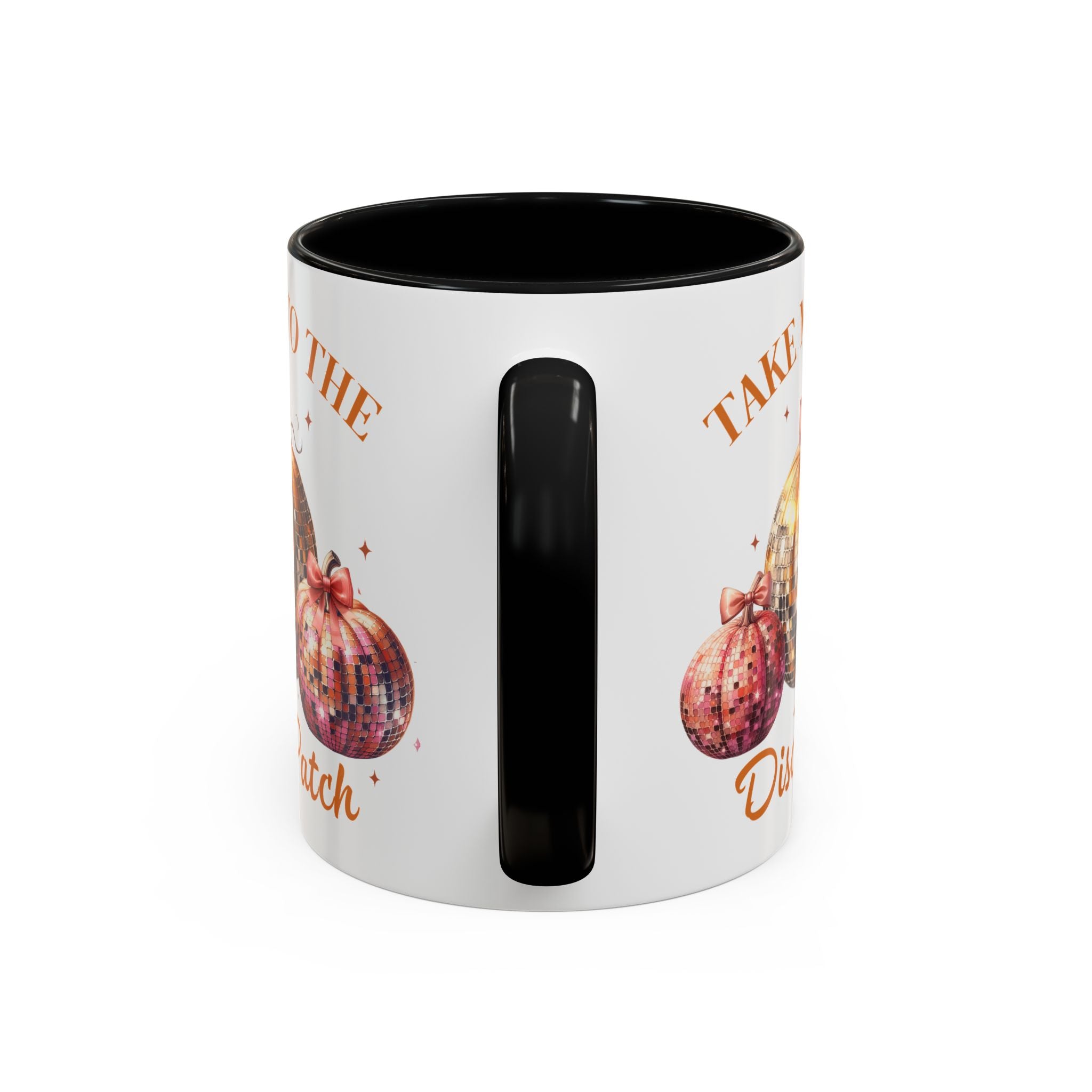 Pumpkin  Disco  Patch Accent Ceramic Coffee Mug (11, 15oz) in 2 colors