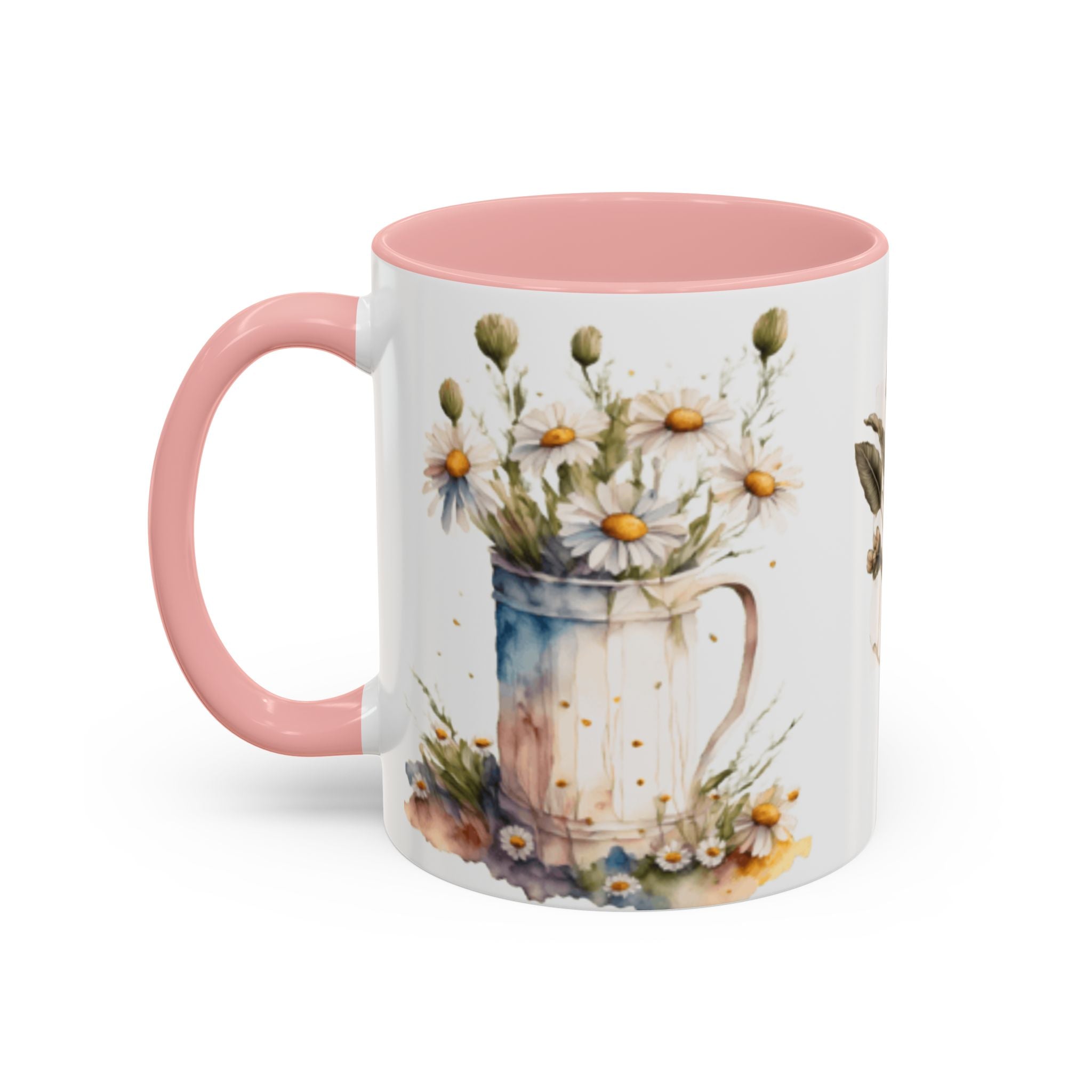 Vintage Flowers  Accent Ceramic Coffee Mug (11, 15oz)