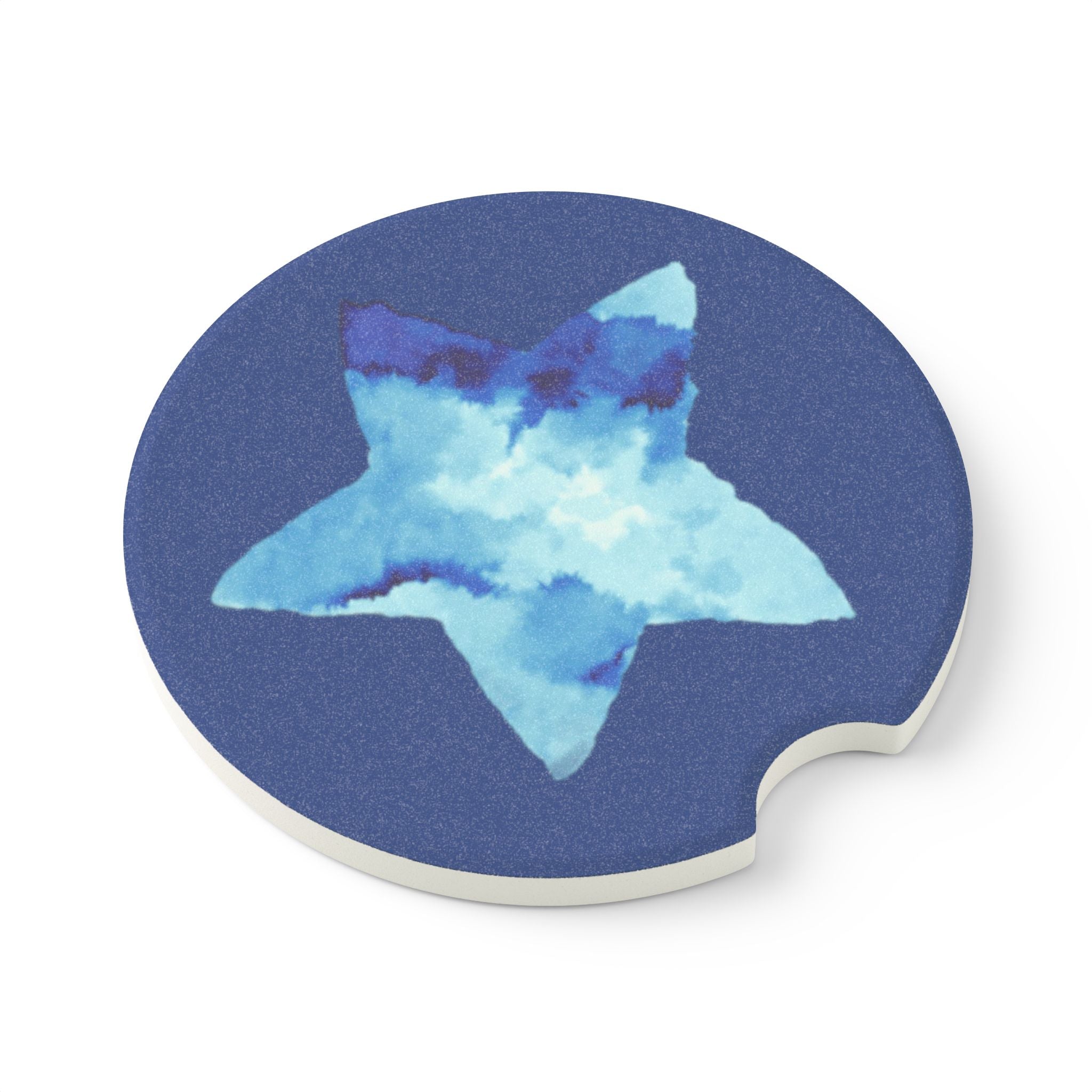 Blue Star Merch Star Logo Soapstone Car Coaster in Matte