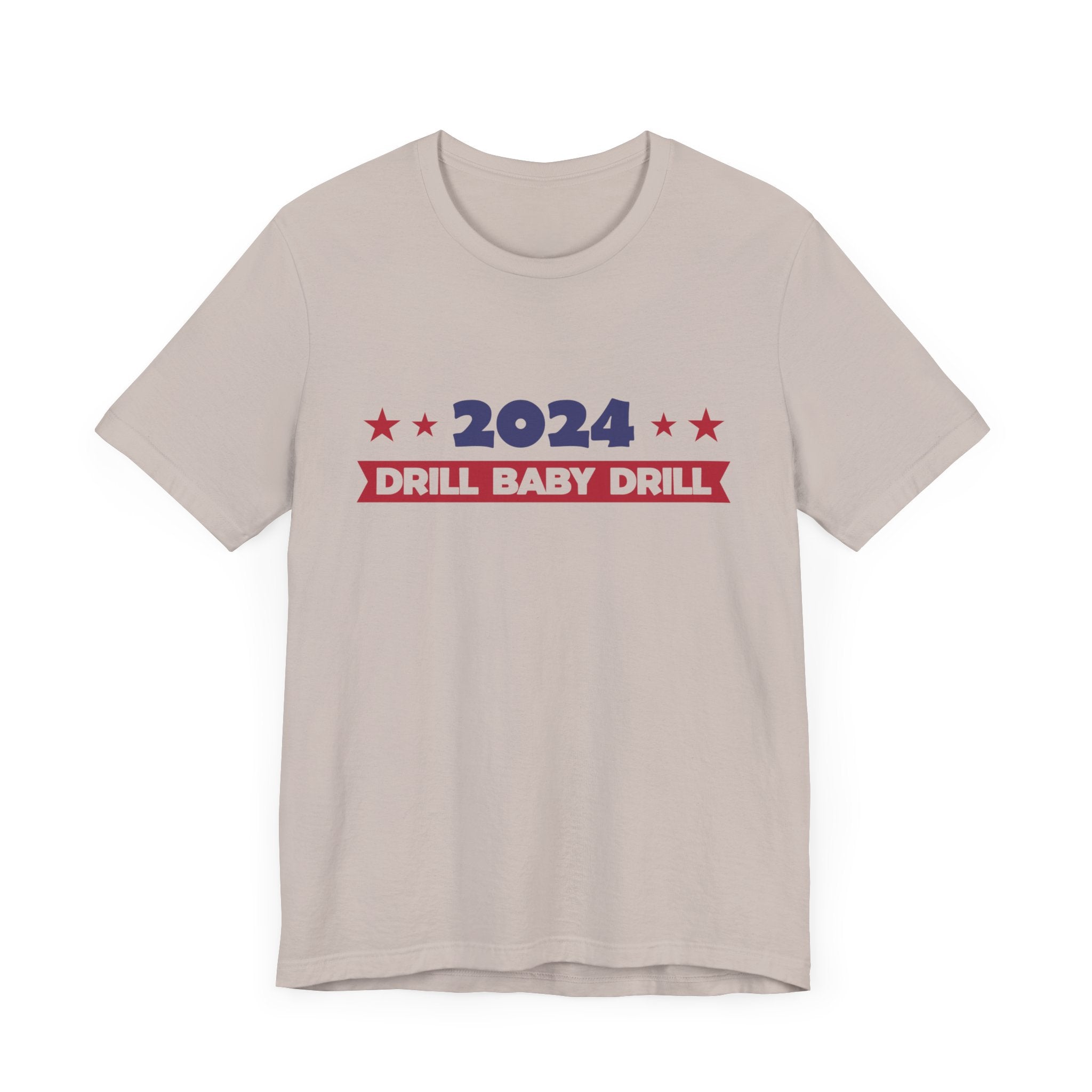 Trump 2024 Unisex Jersey Short Sleeve Cotton Tee, Drill Baby Drill