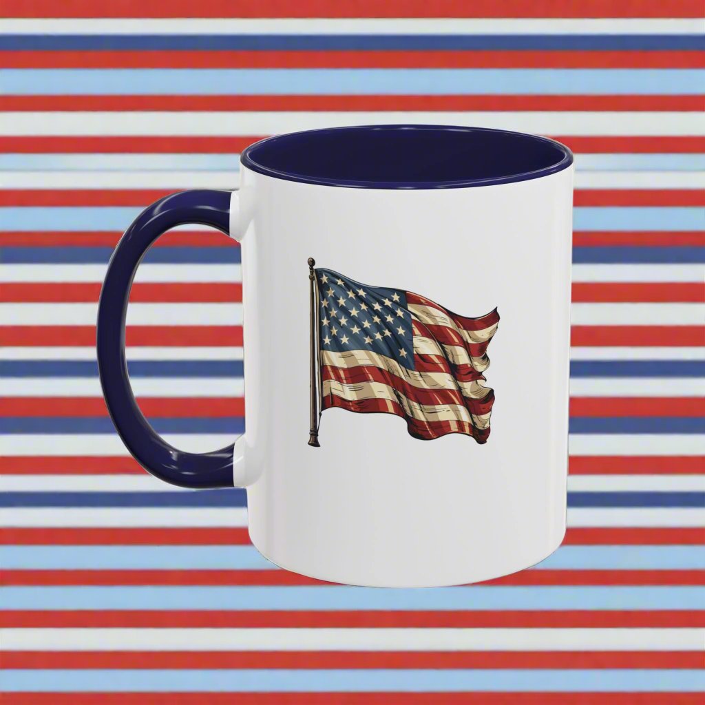 Ceramic Coffee Mug | American Flag Coffee Mug | Blue Star Merch