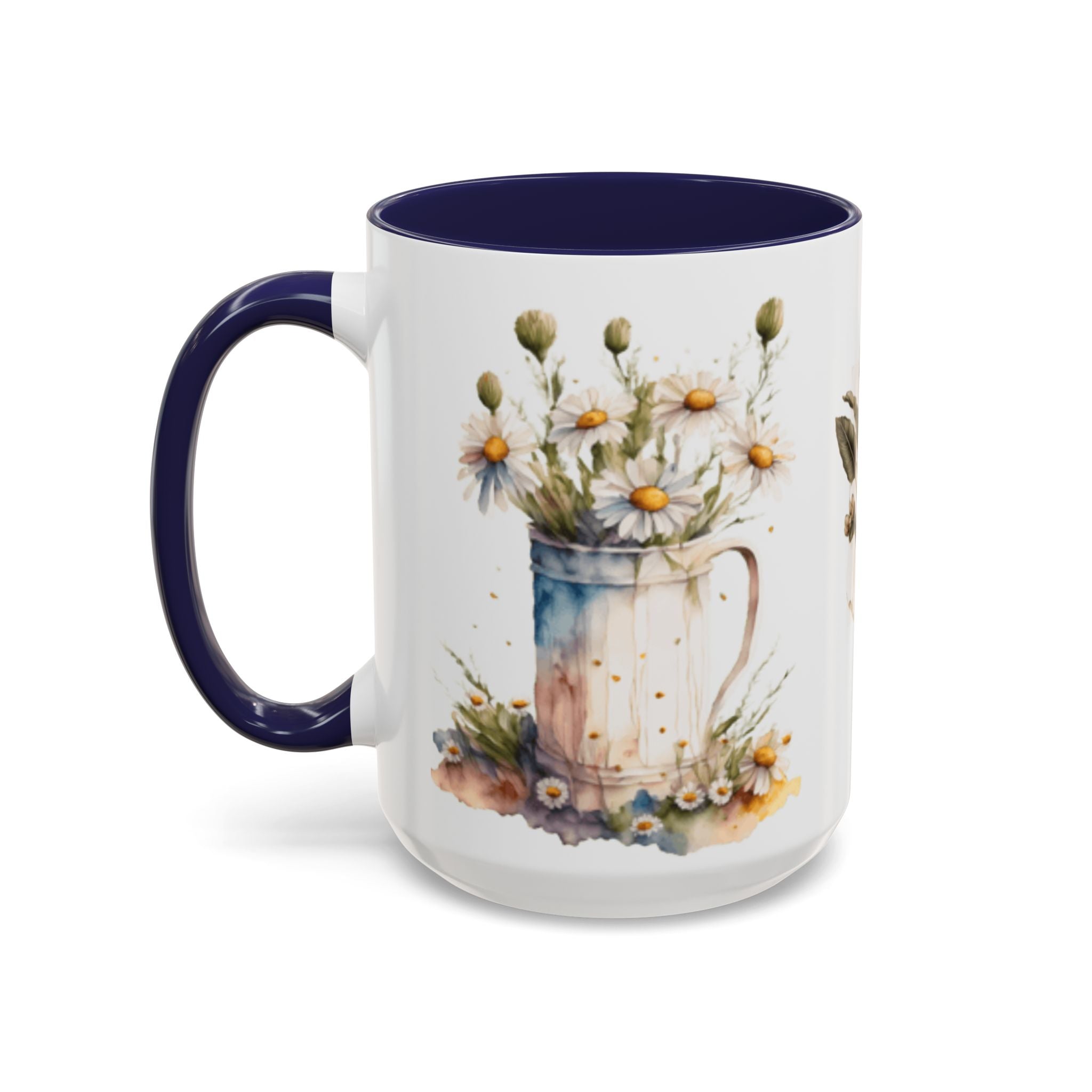 Vintage Flowers  Accent Ceramic Coffee Mug (11, 15oz)