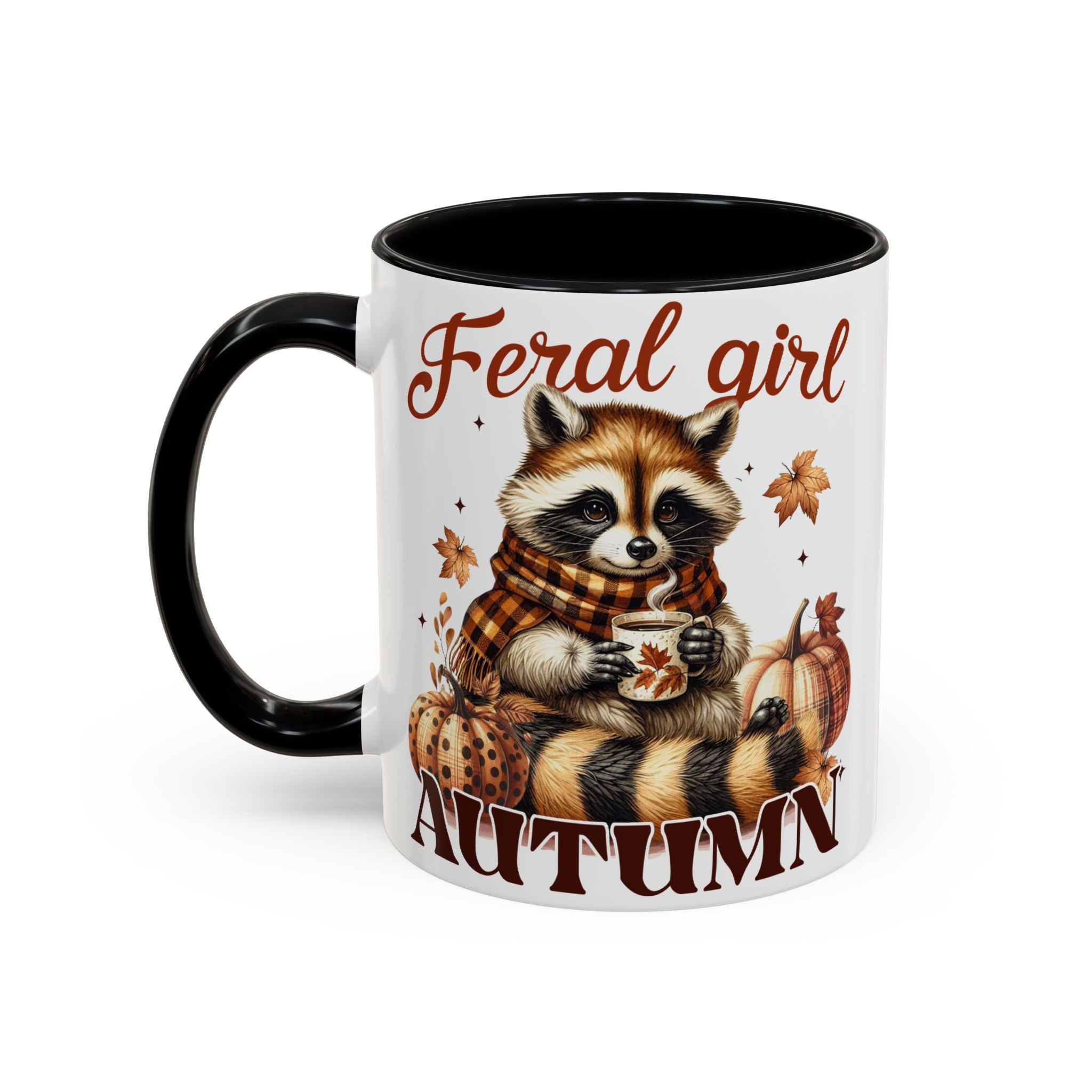 Autumn Raccoon Accent Coffee Mug (11, 15oz)