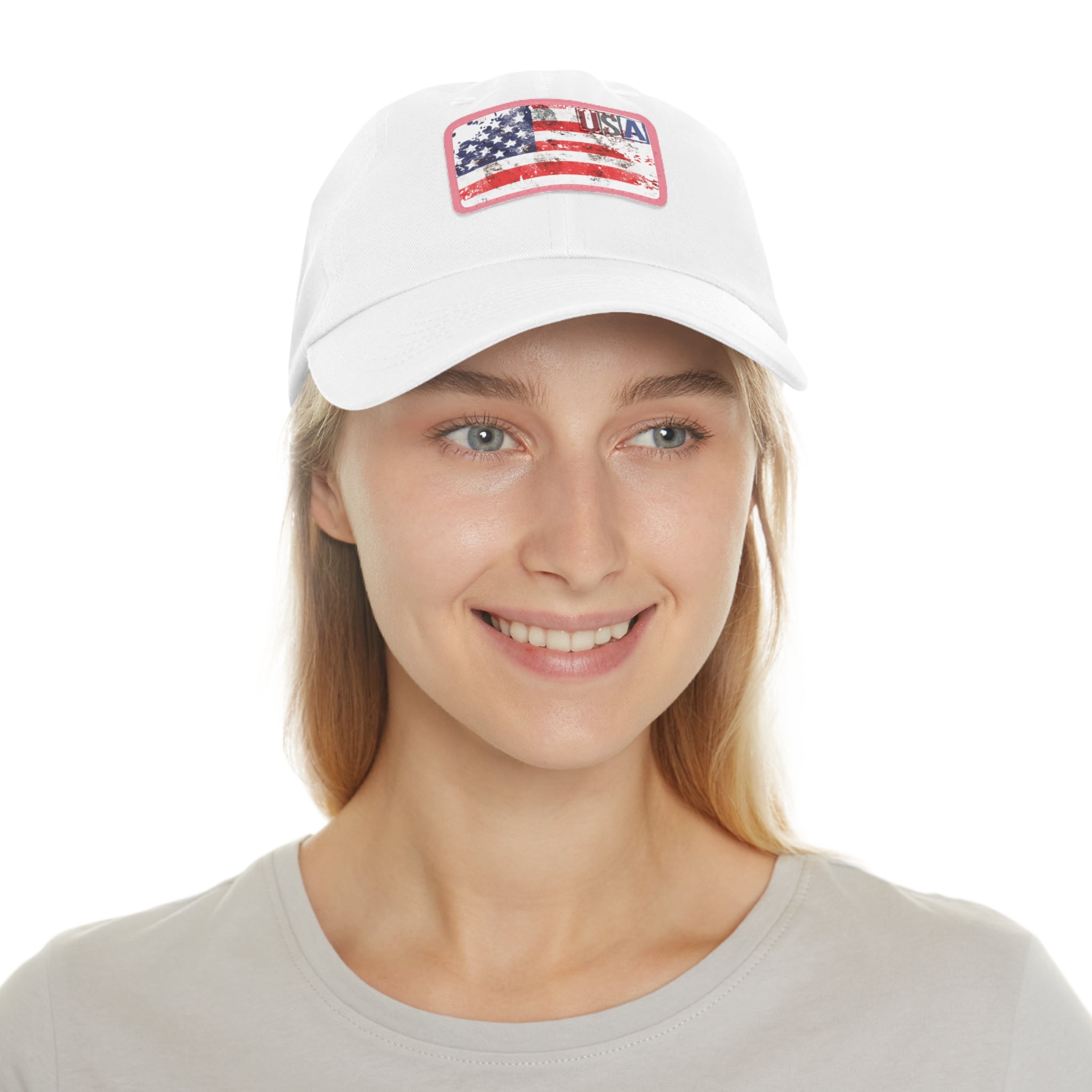 Patriotic  USA Flag Patch Baseball Cap, red, white, blue - Blue Star Merch 