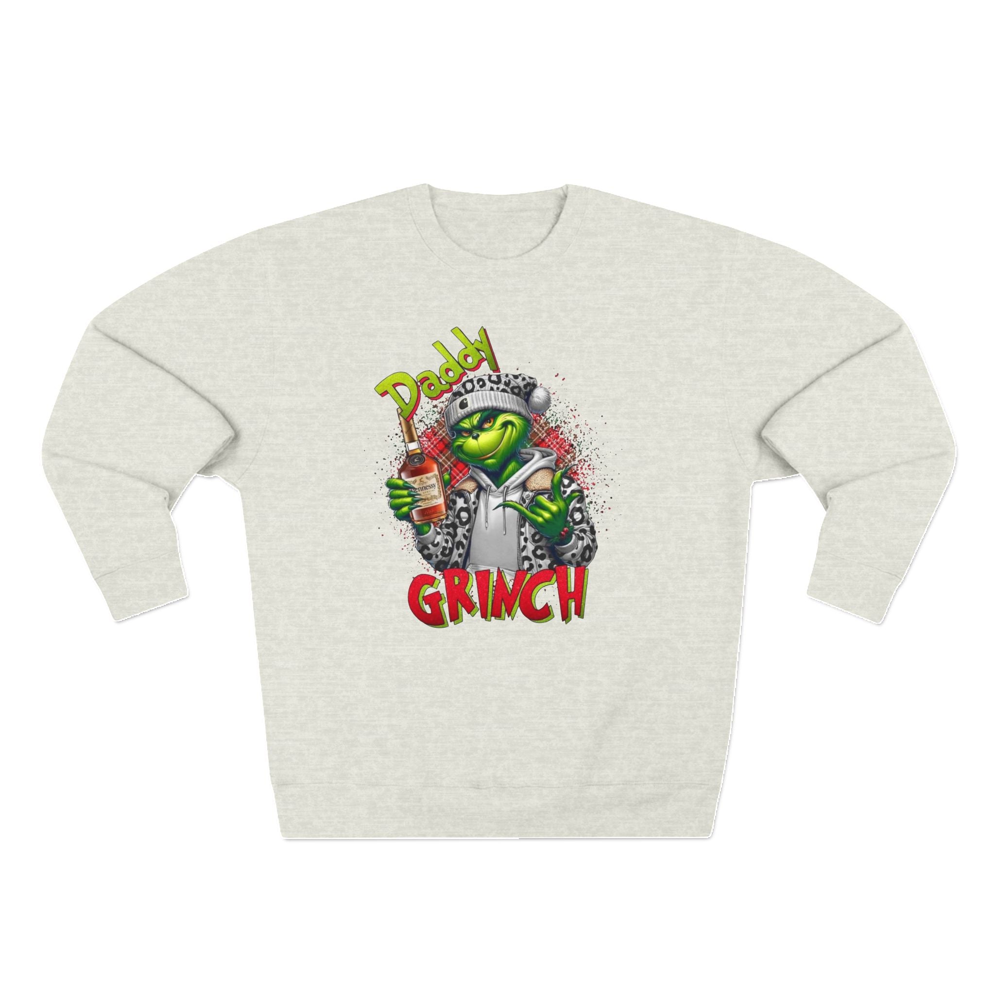 Mens Crewneck Sweatshirt, Cotton Blend Sweatshirt, Festive Sweatshirt, Daddy Grinch Sweatshirt, Daddy Grinch, Guys Sweatshirt