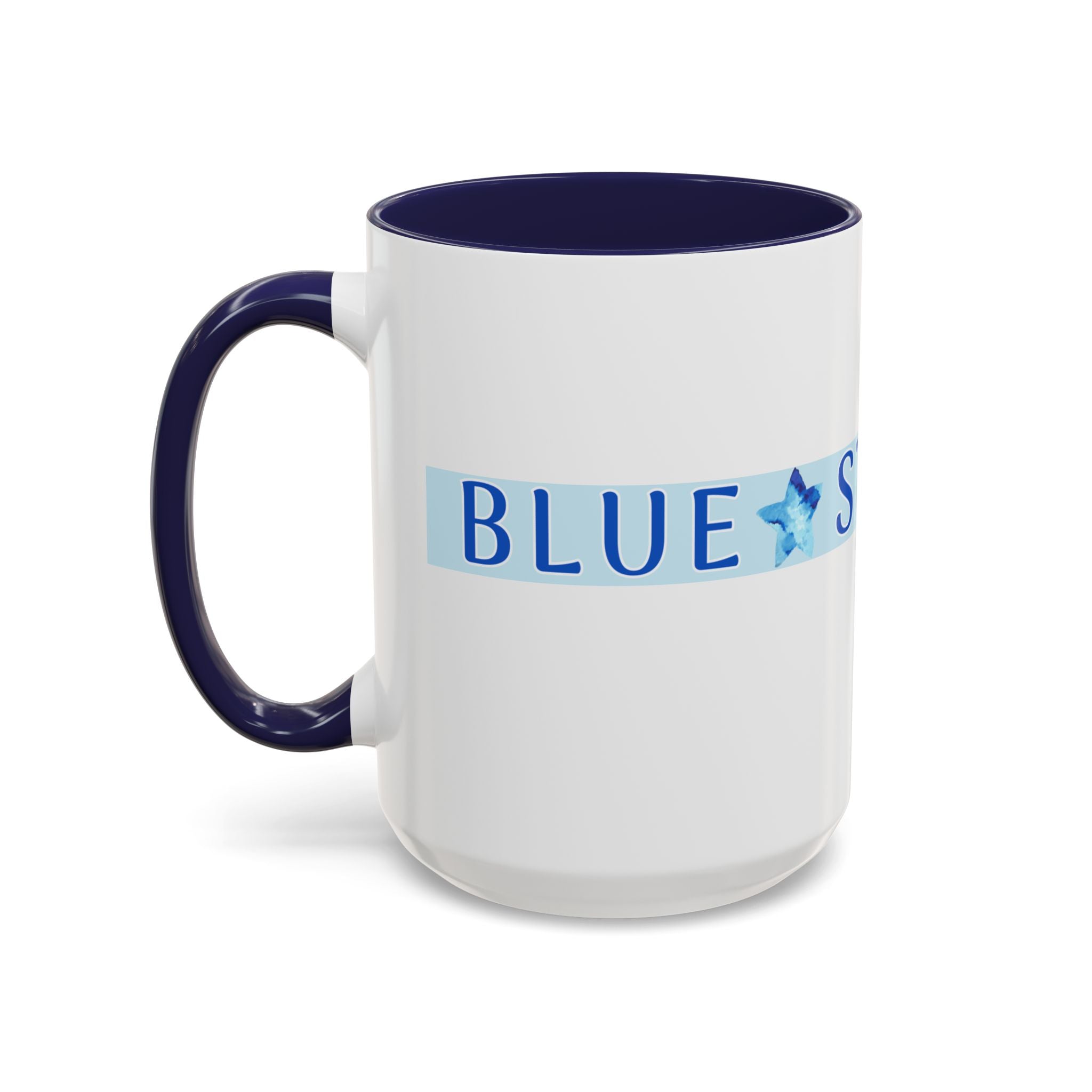 Blue Star Merch Accent Coffee Mug, Ceramic Coffee Mug, Hot Cocoa Mug (11 or 15oz)