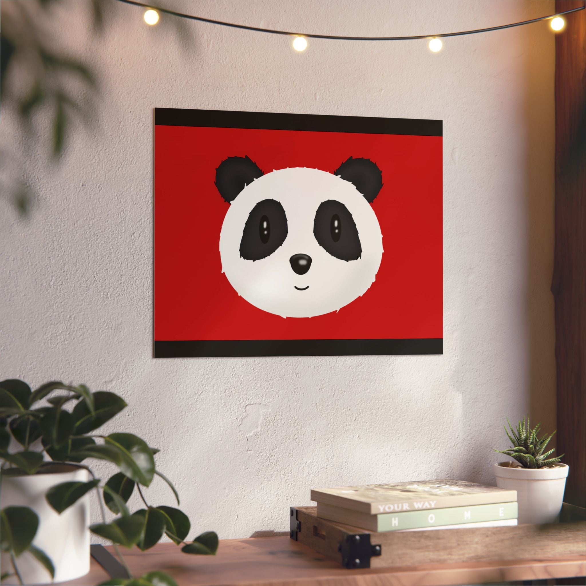 Panda Wall Art on Aluminum Composite Panels, 2 sizes. Great for all rooms.