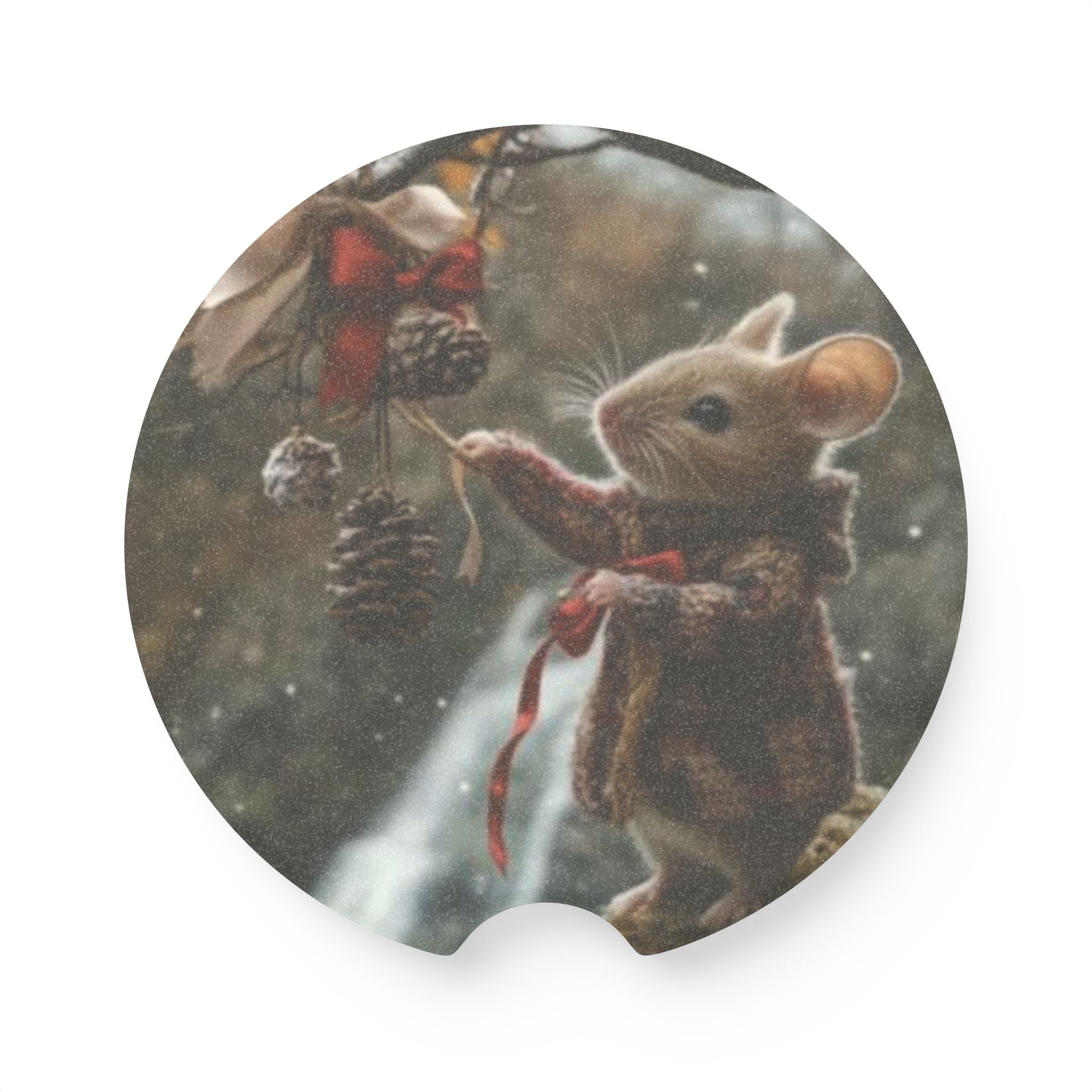 Soapstone Car Coaster, Mouse Car Coaster, Car Coaster, Car Coaster