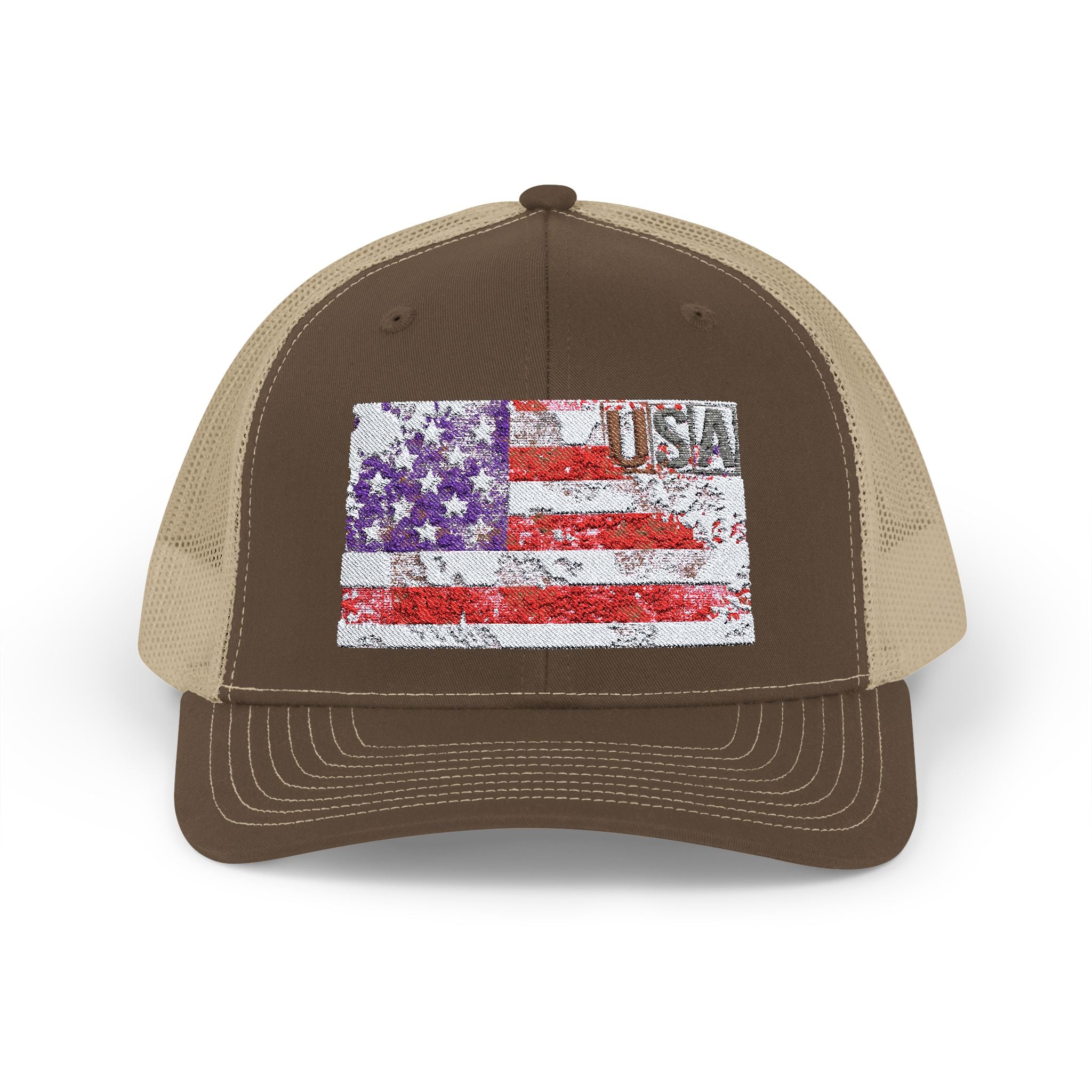 American Flag Trucker Cap | Snapback Trucker Cap | Blue Star Merch