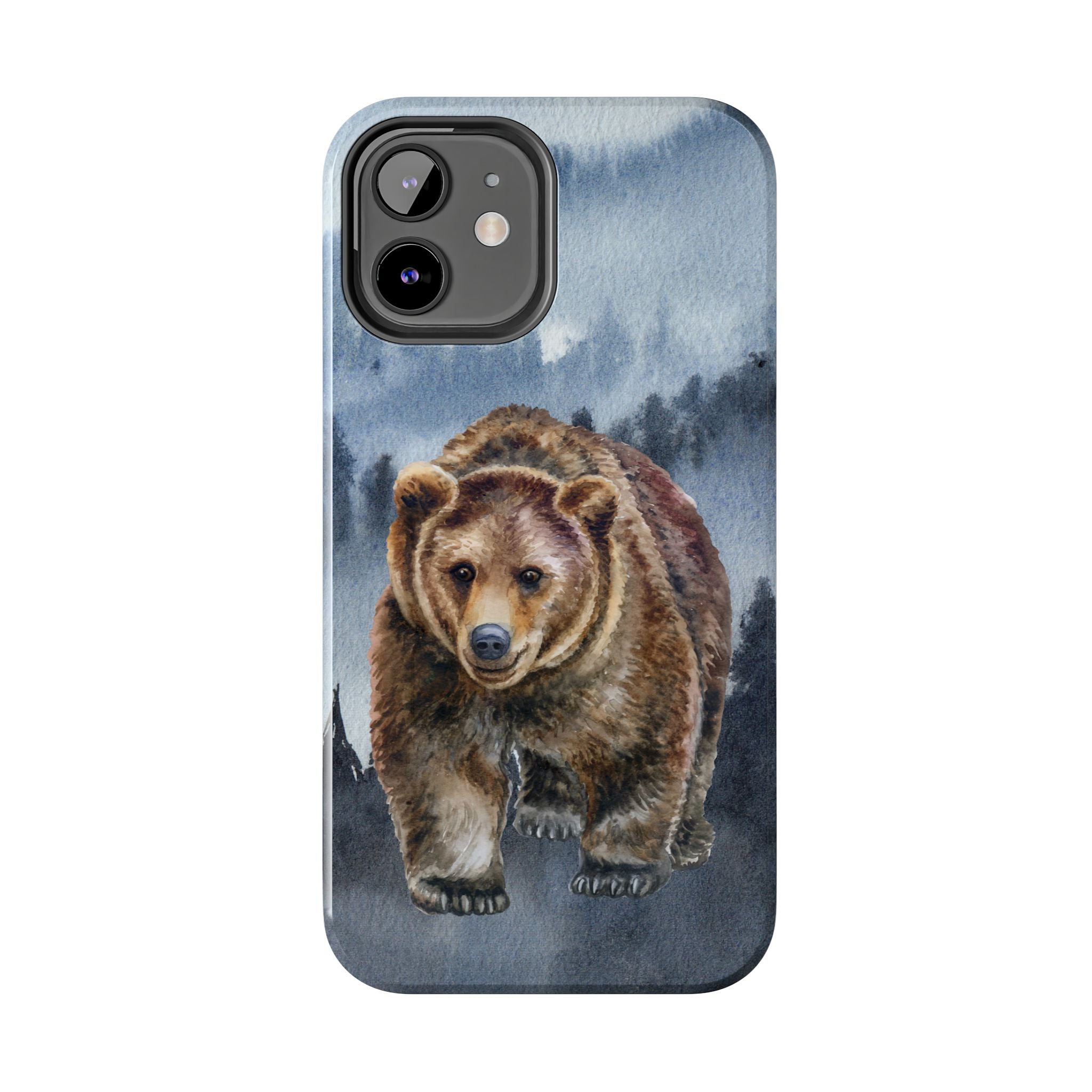 Tough Phone Case, with Custom Big Bear Design, Lightweight and Imapct Resistant for iPhone and Samsung, - Blue Star Merch 