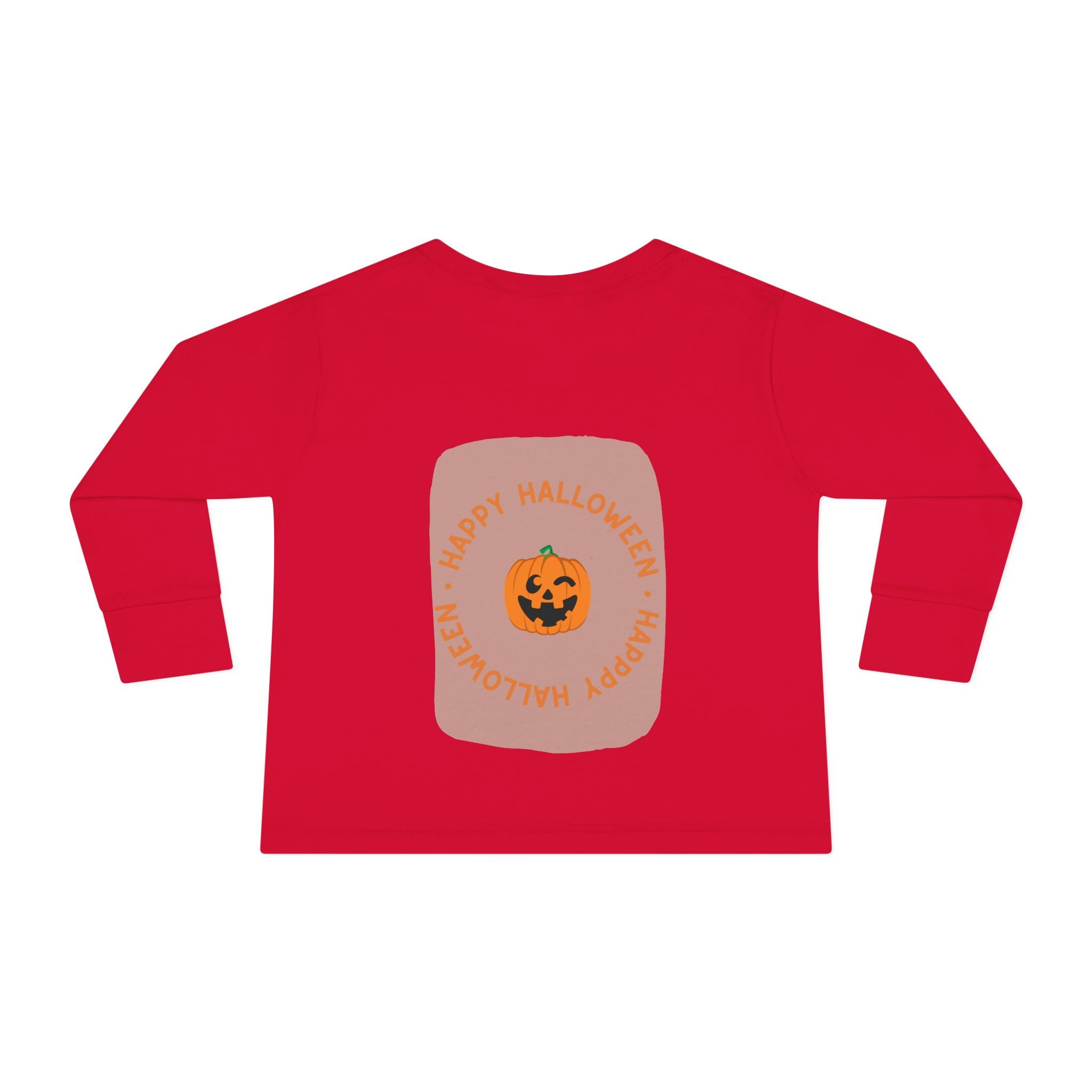 Toddler Long Sleeve Cotton Tee with Spooky Ghost Club design, Light weight. - Blue Star Merch 