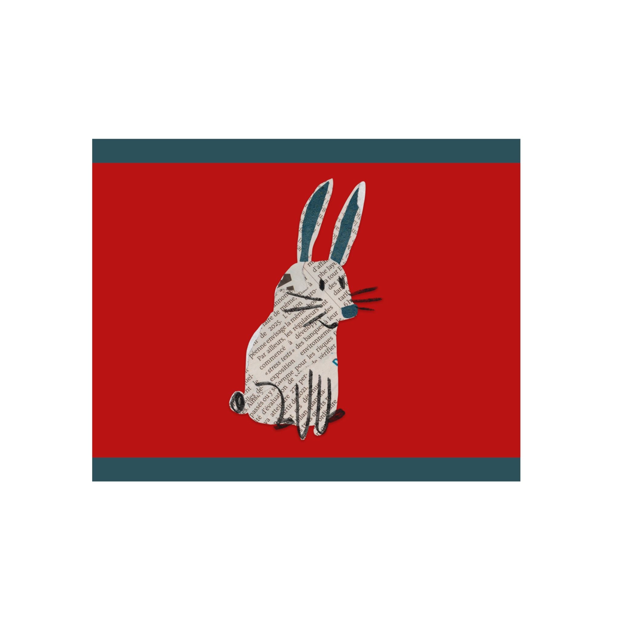 Bunny Wall Art | Aluminum Wall Art | Blue Star Merch