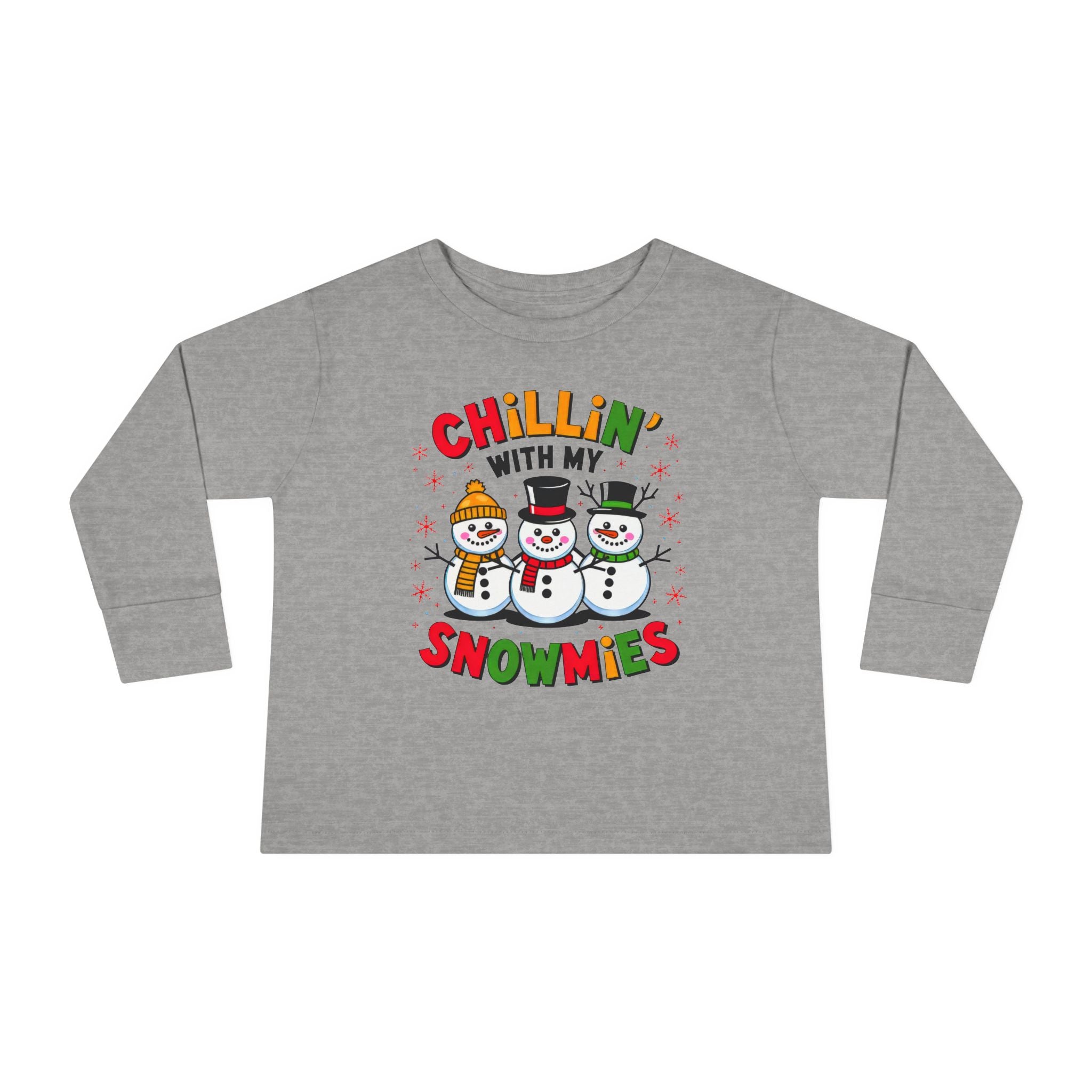 Kids Long Sleeve Tee with Snowman, Kids Tee Shirt with Snowman. Kids Festive tee shirt, Kids Tee Shirt, Cotton kids tee