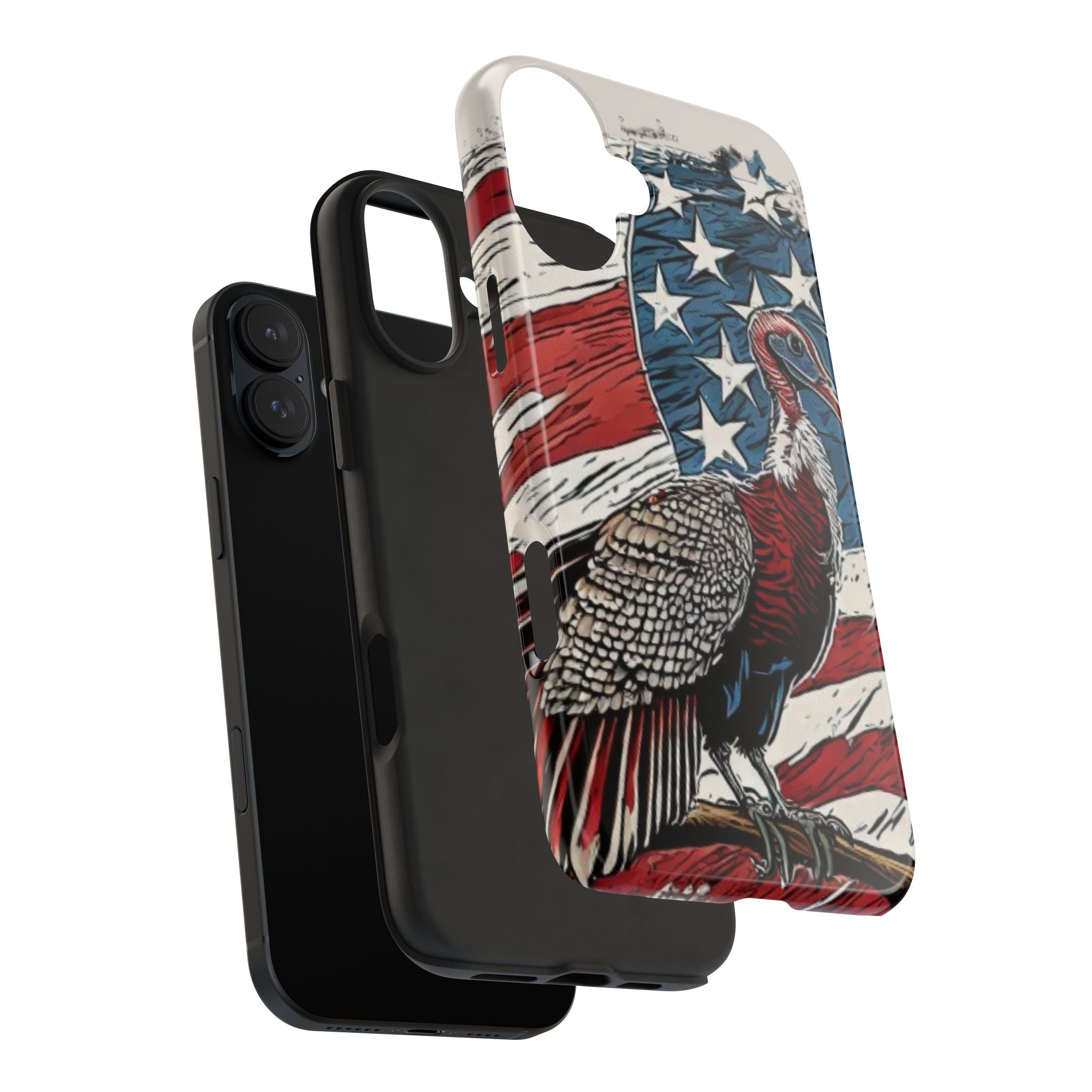 American Flag iPhone Case for iPhone 16 models phone case, Turkey American Flag iPhone 16 model cases