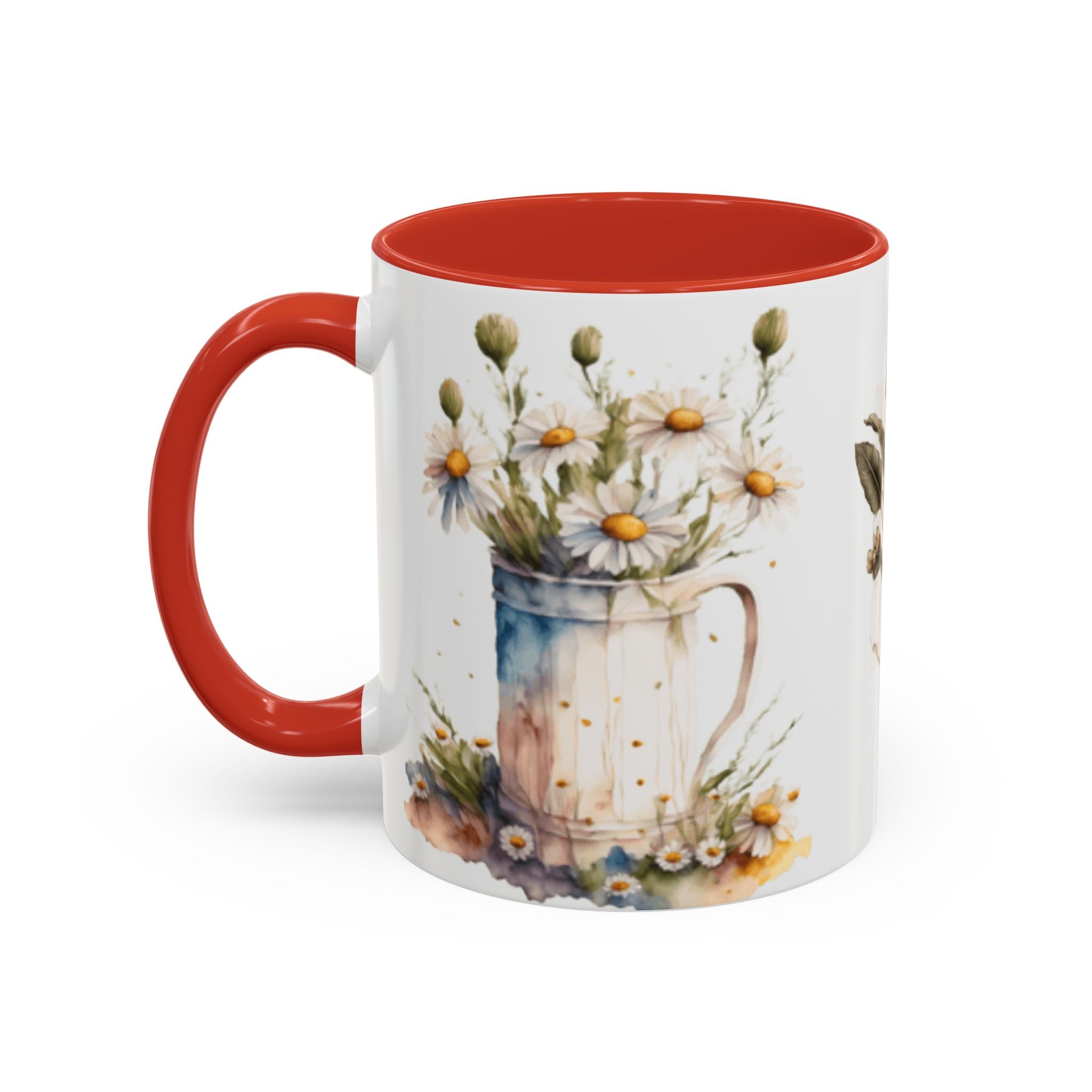 Vintage Flowers  Accent Ceramic Coffee Mug (11, 15oz)