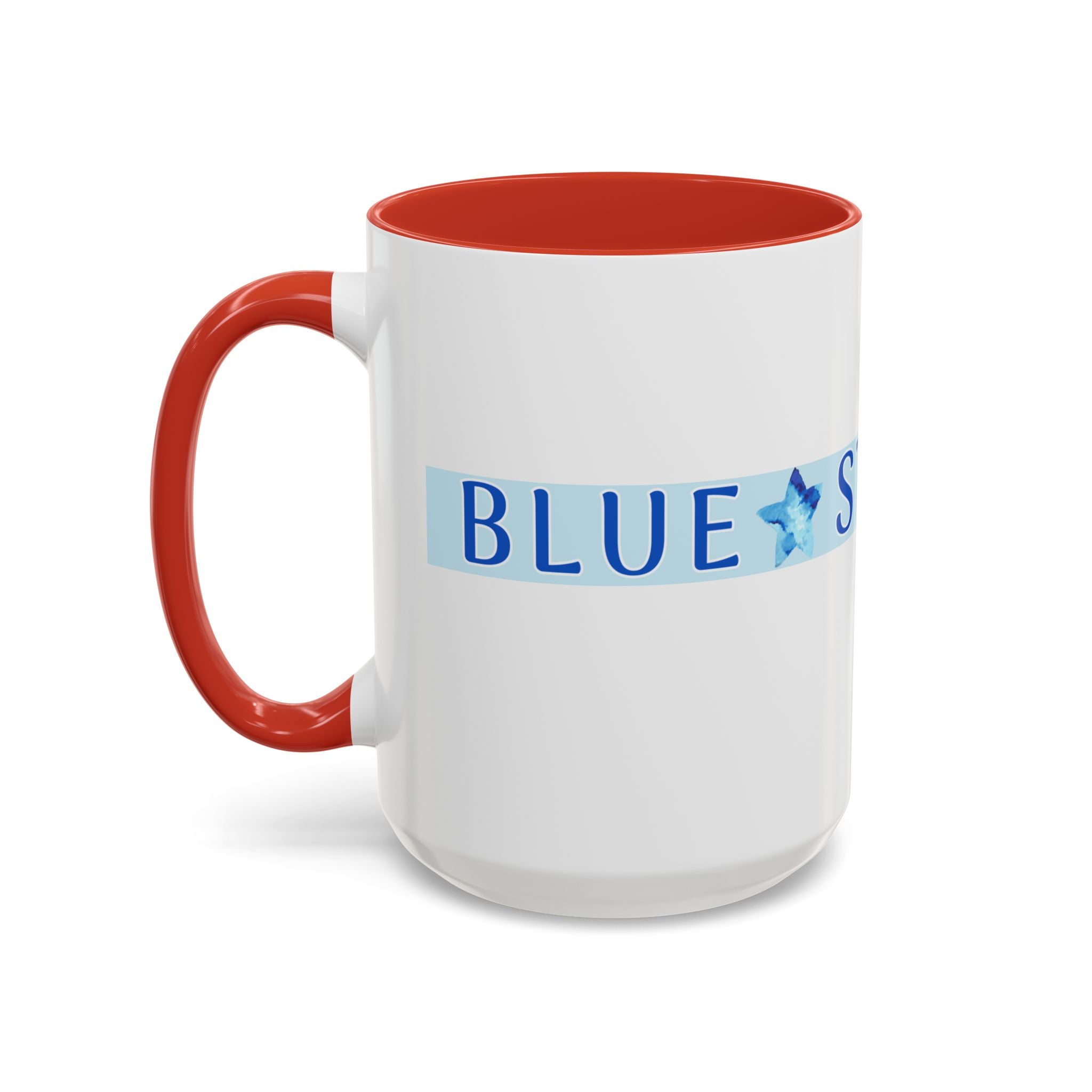 Blue Star Merch Accent Coffee Mug, Ceramic Coffee Mug, Hot Cocoa Mug (11 or 15oz)