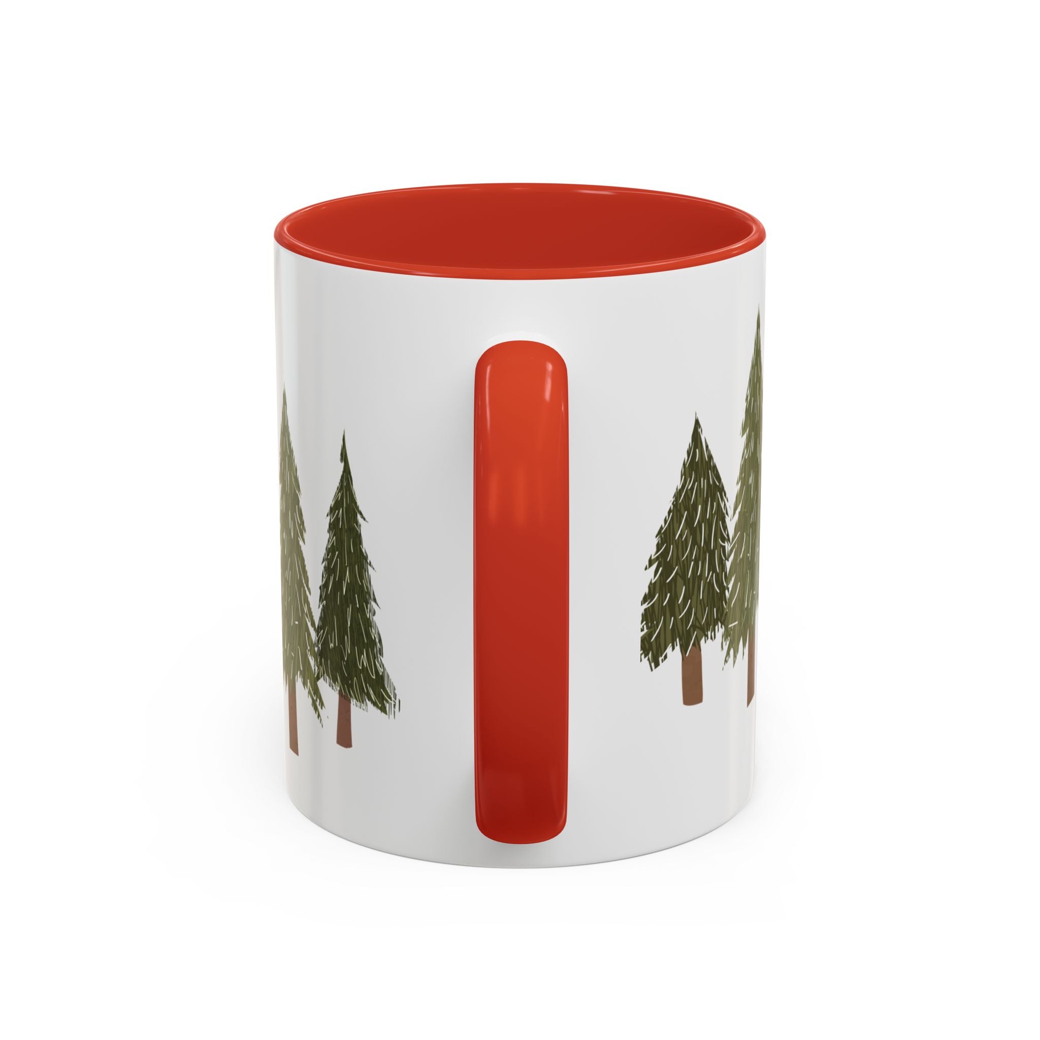 Christmas holiday trees with colorful Accents, Coffee  Mug (11, 15oz)