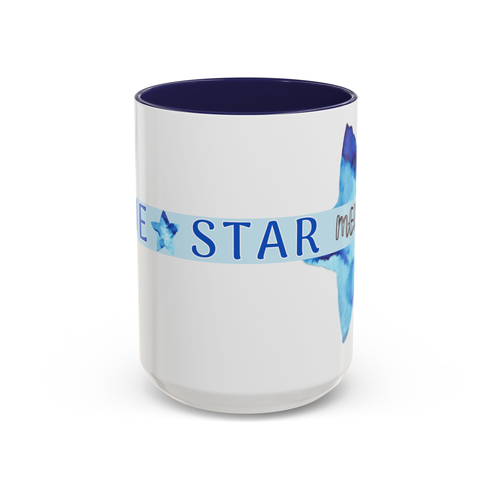 Blue Star Merch logo Accent Coffee Mug (11, 15oz)