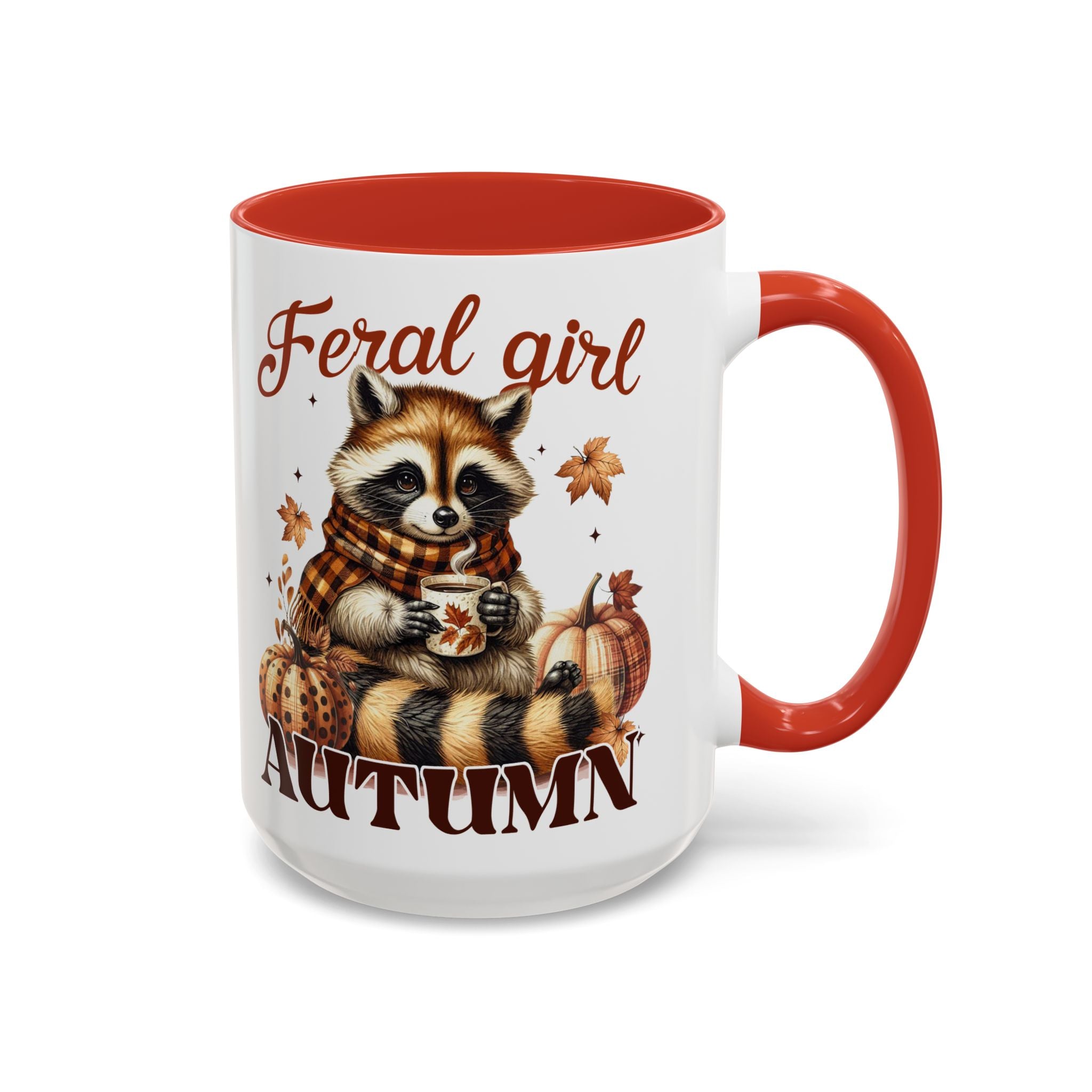 Autumn Raccoon Accent Coffee Mug (11, 15oz)