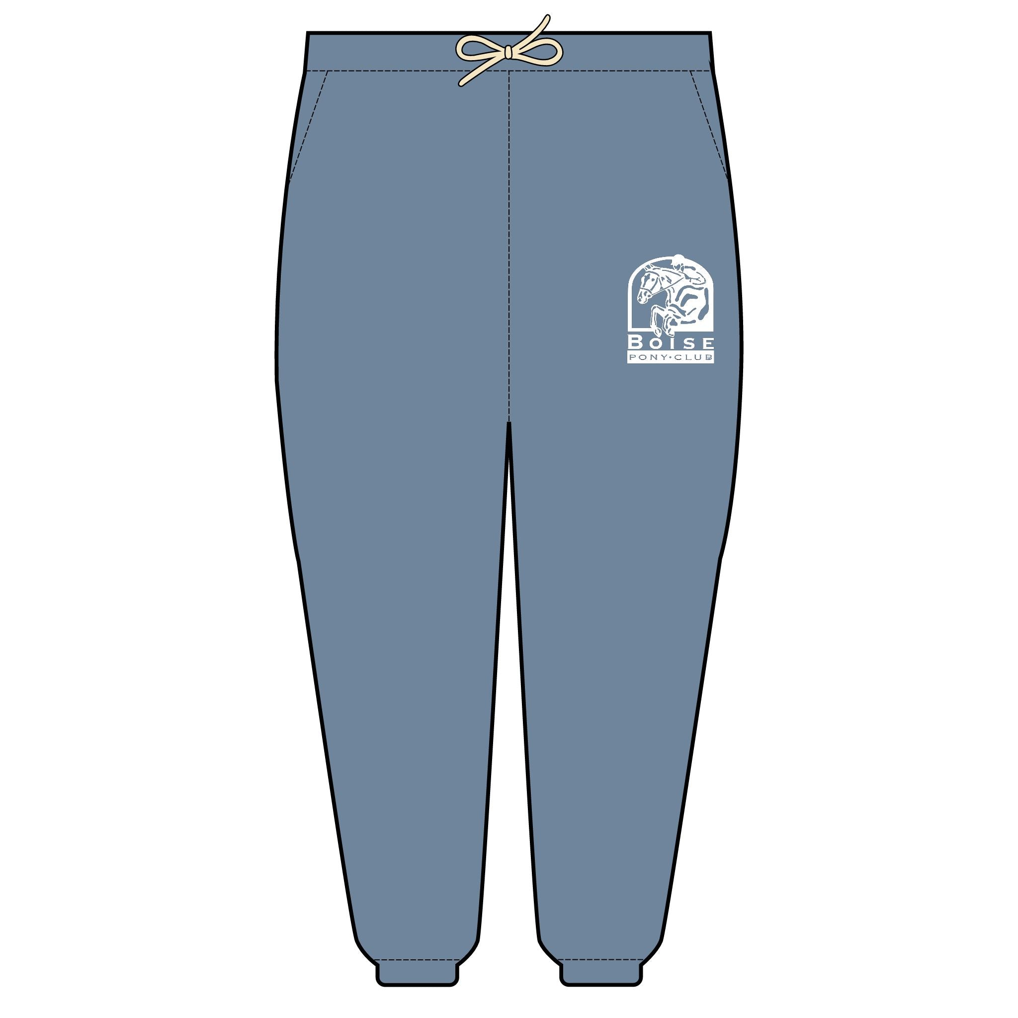 Garment-Dyed Lightweight Fleece Sweatpants with Boise Pony Club logo