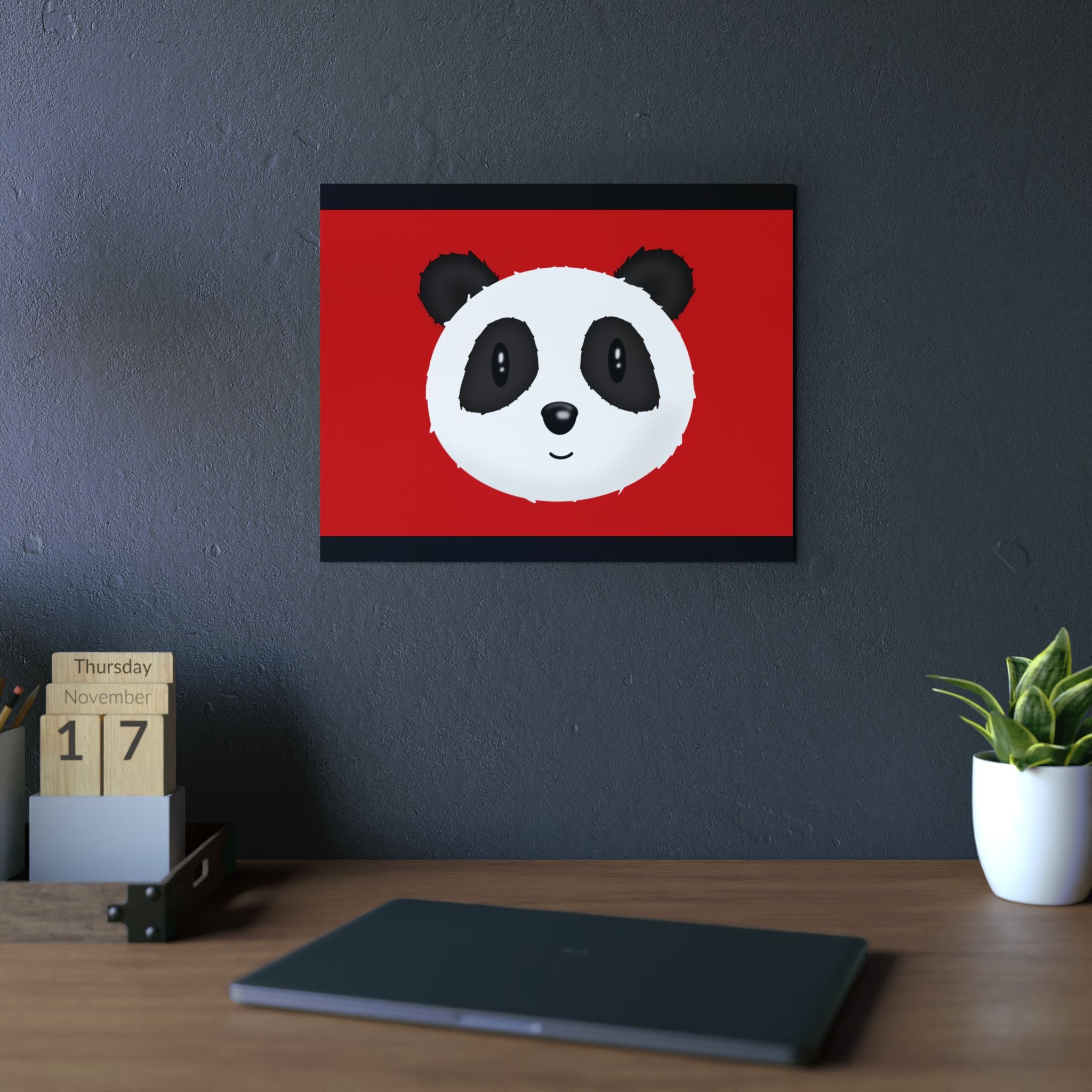 Panda Wall Art on Aluminum Composite Panels, 2 sizes. Great for all rooms.