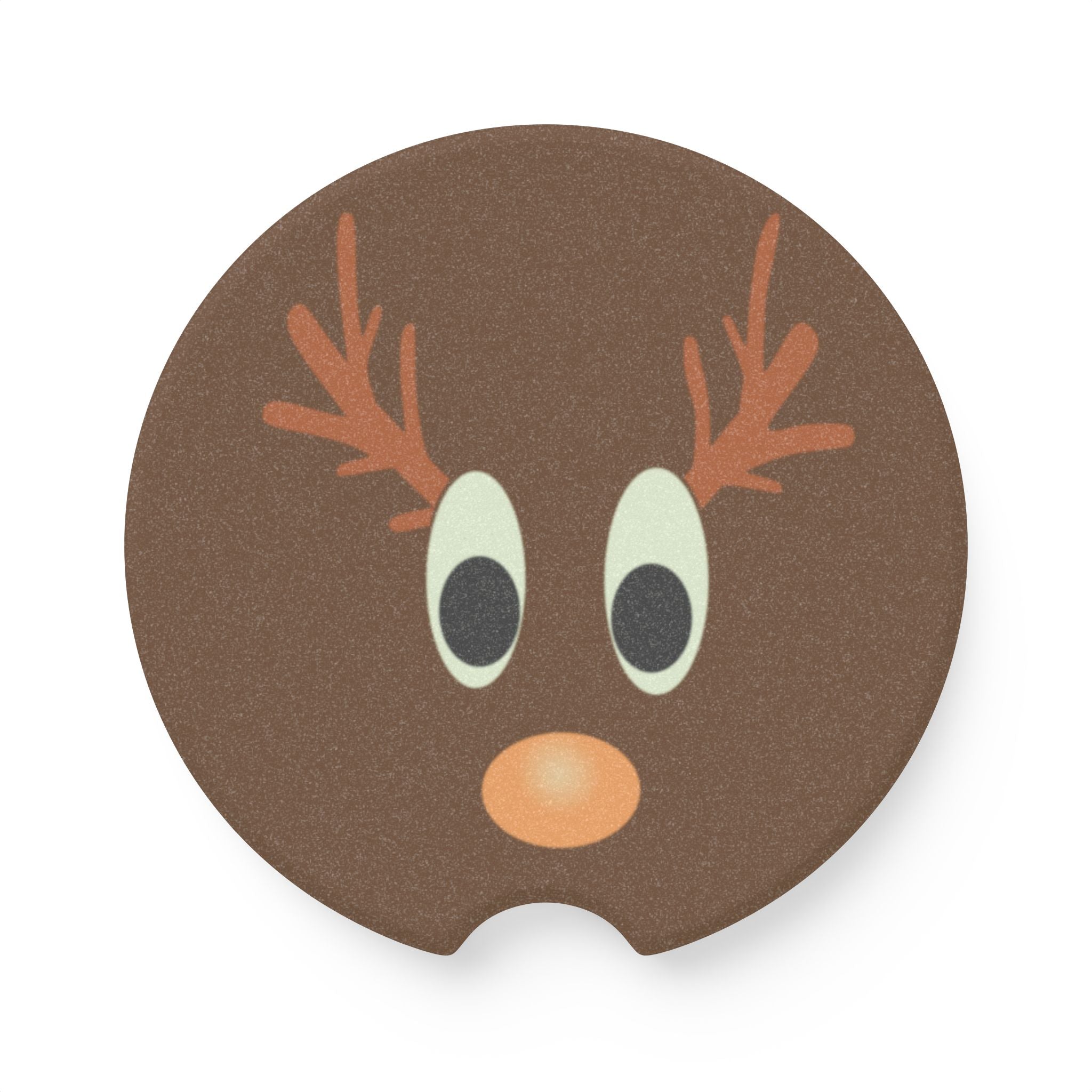 Reindeer Outline Soapstone Car Coaster in Matte