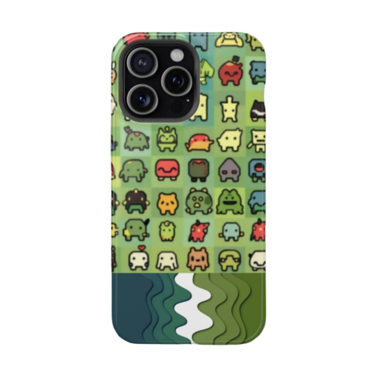 Impact-Resistant Case, Custom Designed Green Mini Monster print, iPhone, Samsung - Blue Star Merch 