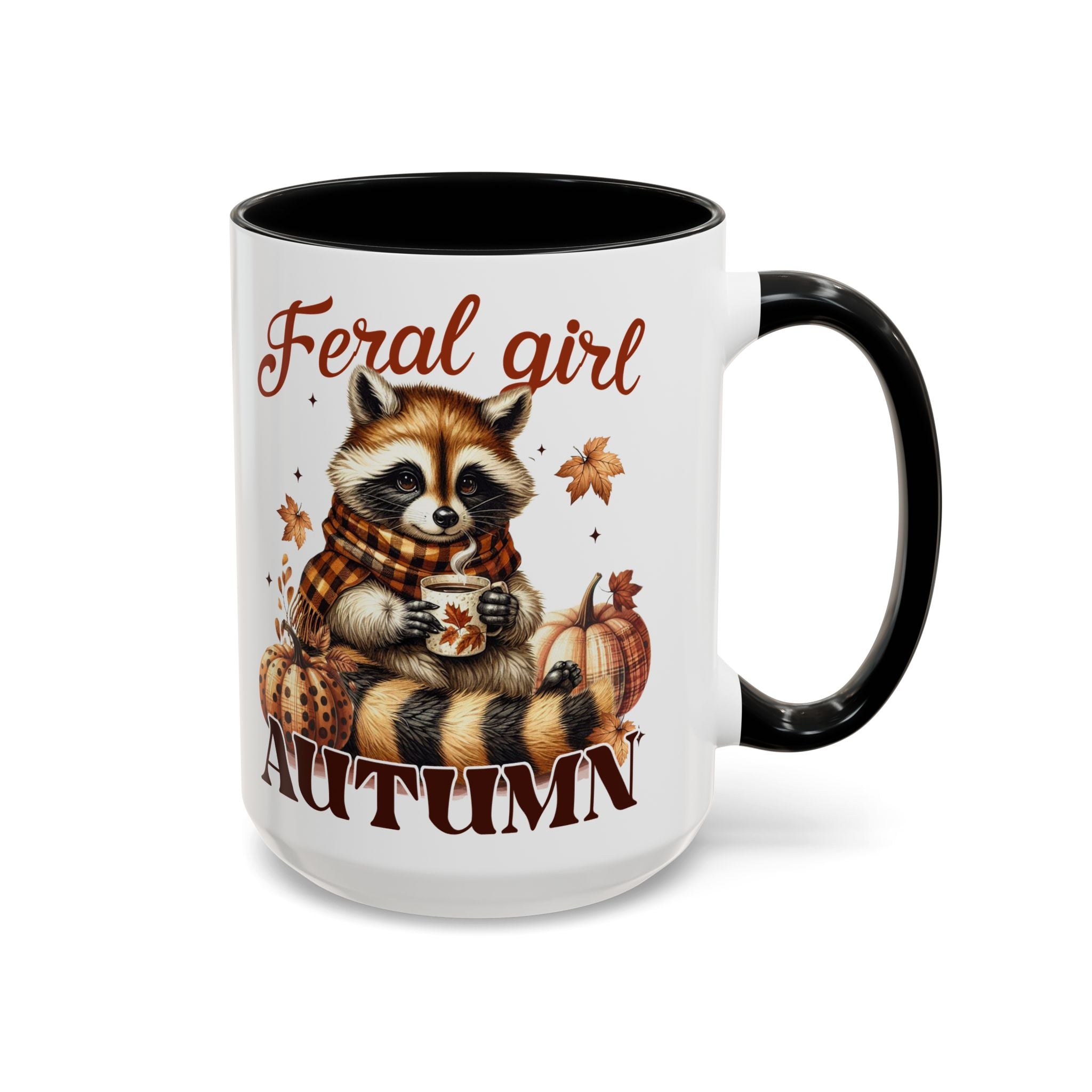 Autumn Raccoon Accent Coffee Mug (11, 15oz)