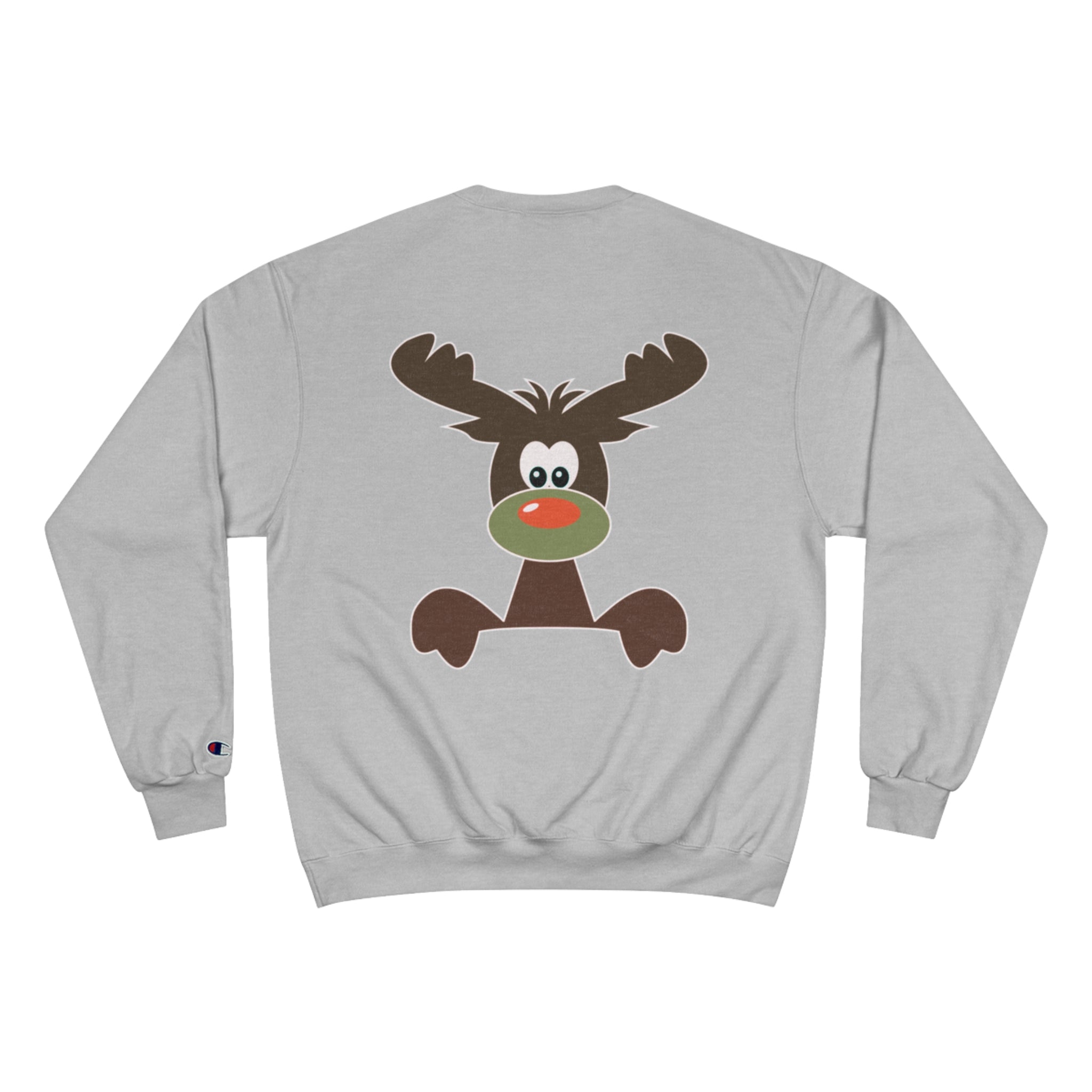 "Gone Hunting" Champion Sweatshirt. Cotton Blend, Medium Weight. Animated Deer on back of shirt. Hunting Season