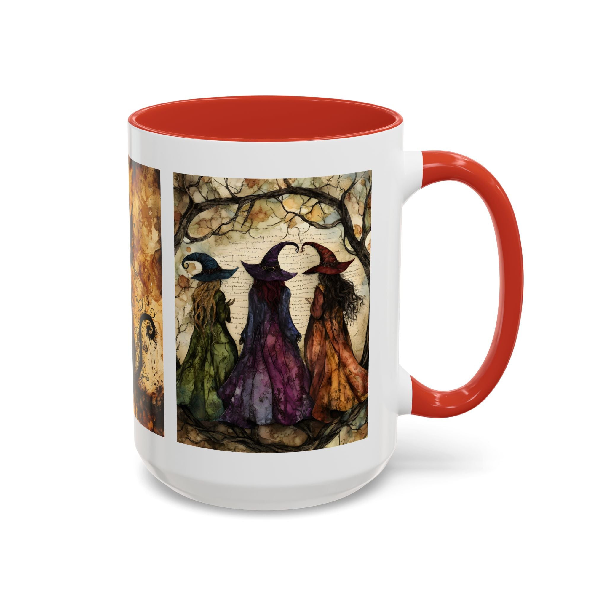 Witches & Black Cat Accent Ceramic Coffee Mug (11, 15oz)