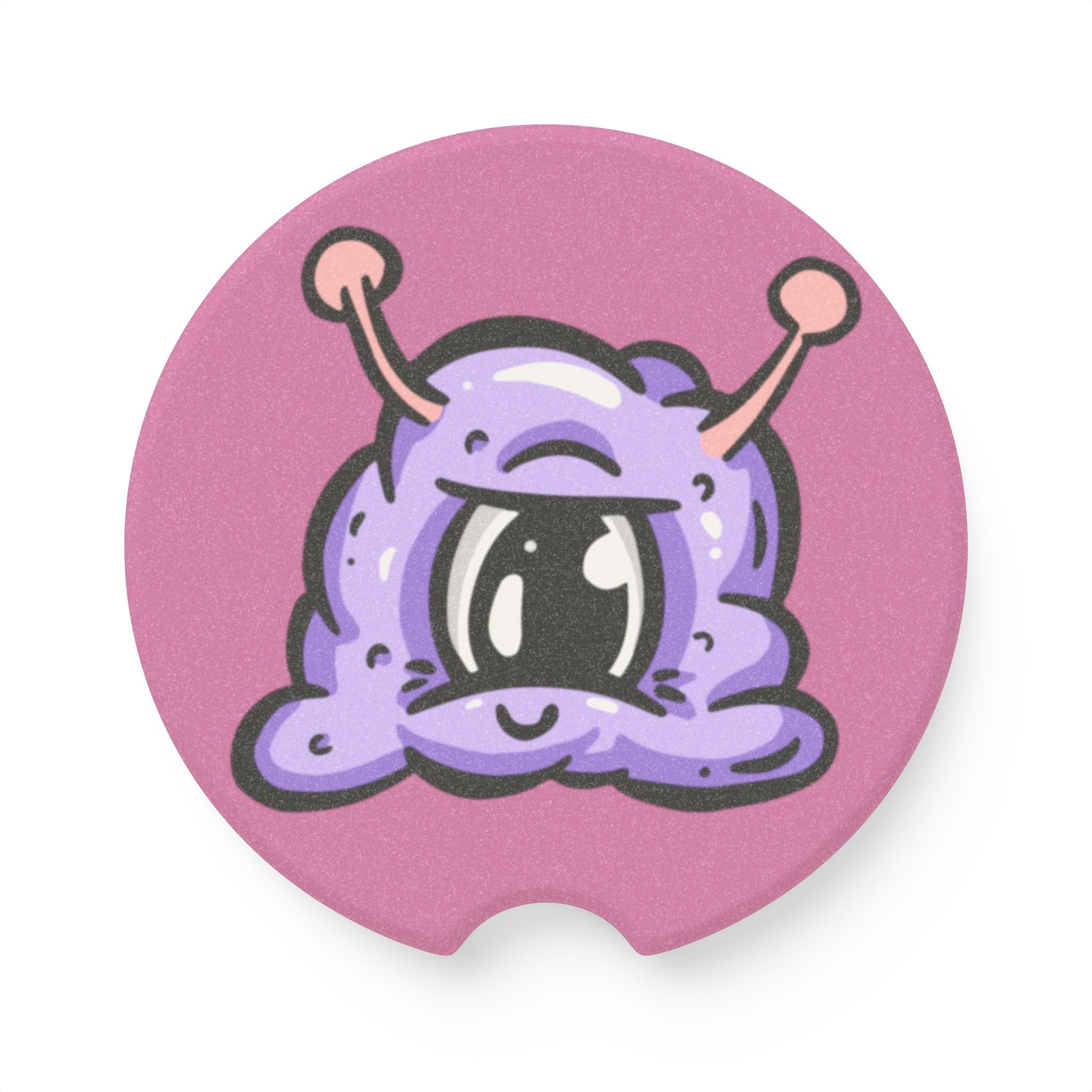 One Eyed Monster Soapstone Car Coaster, Matte