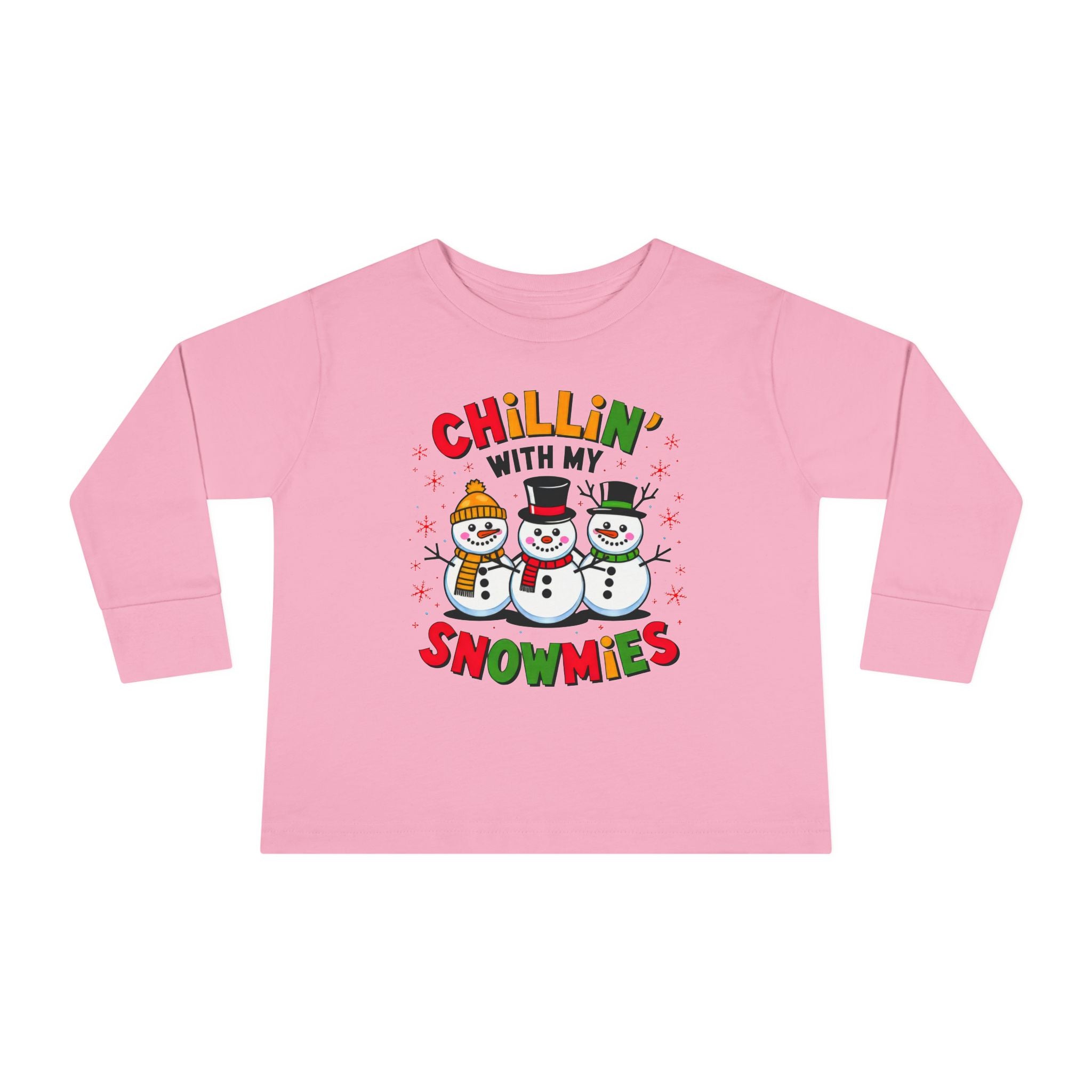 Kids Long Sleeve Tee with Snowman, Kids Tee Shirt with Snowman. Kids Festive tee shirt, Kids Tee Shirt, Cotton kids tee