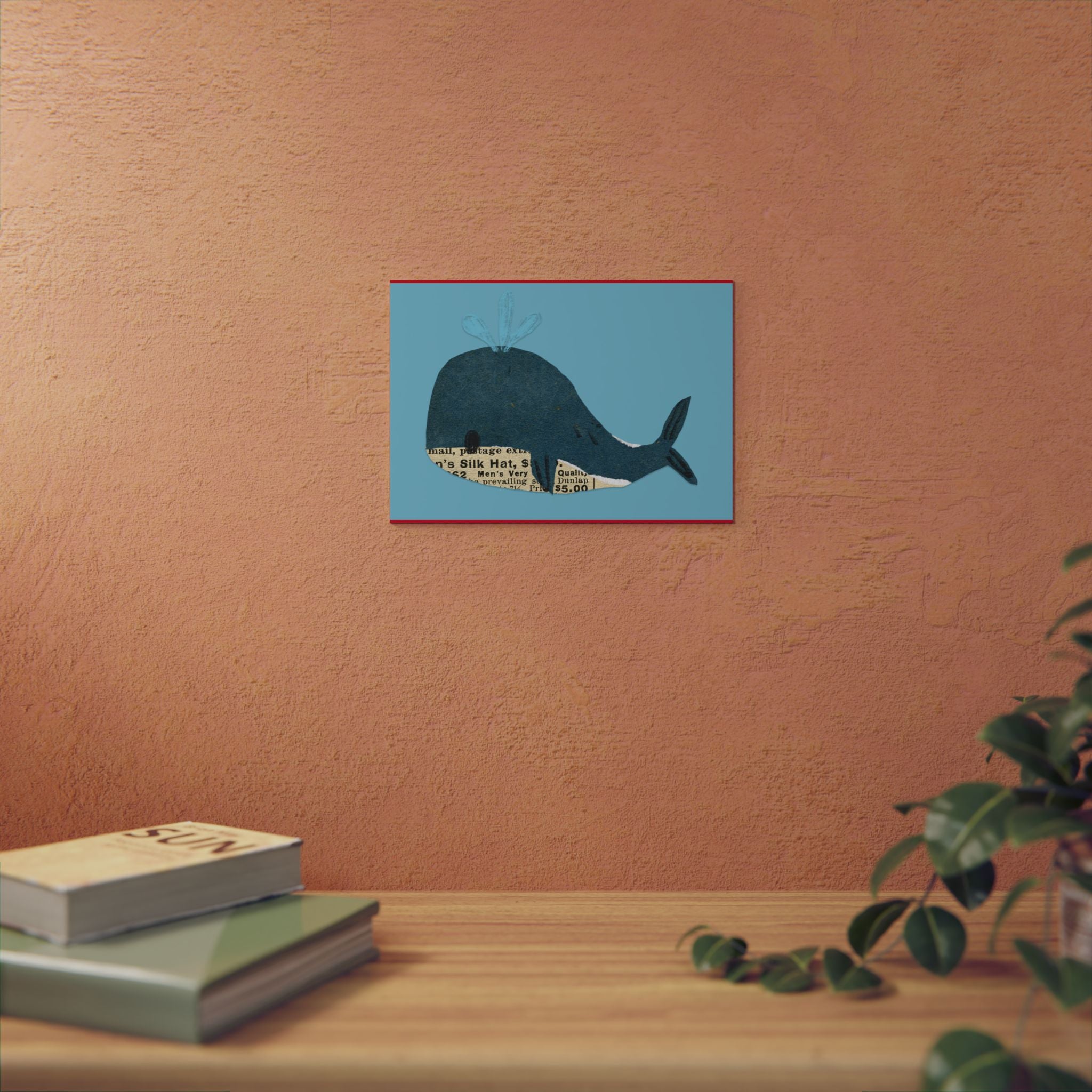 Whale Wall ART Aluminum Composite Panels, in 2 sizes. Great for kids rooms, playrooms and nursery.