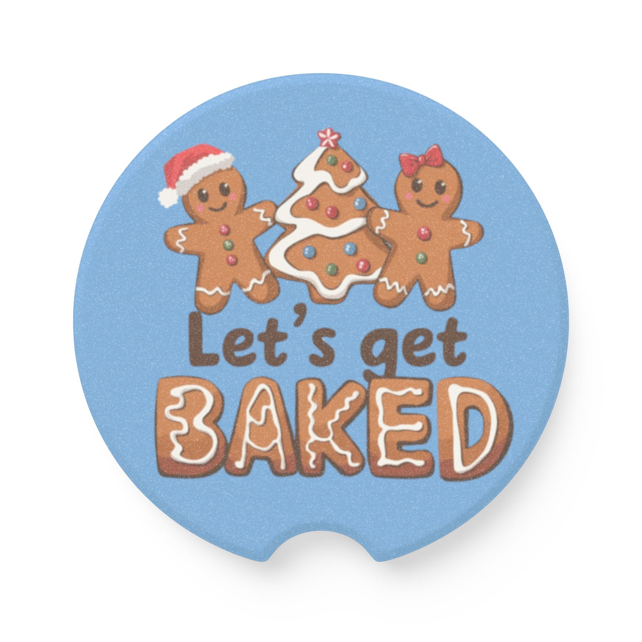 Soapstone Car Coaster,  Festive Car Coaster, Gingerbread  Car coaster. Car Coaster