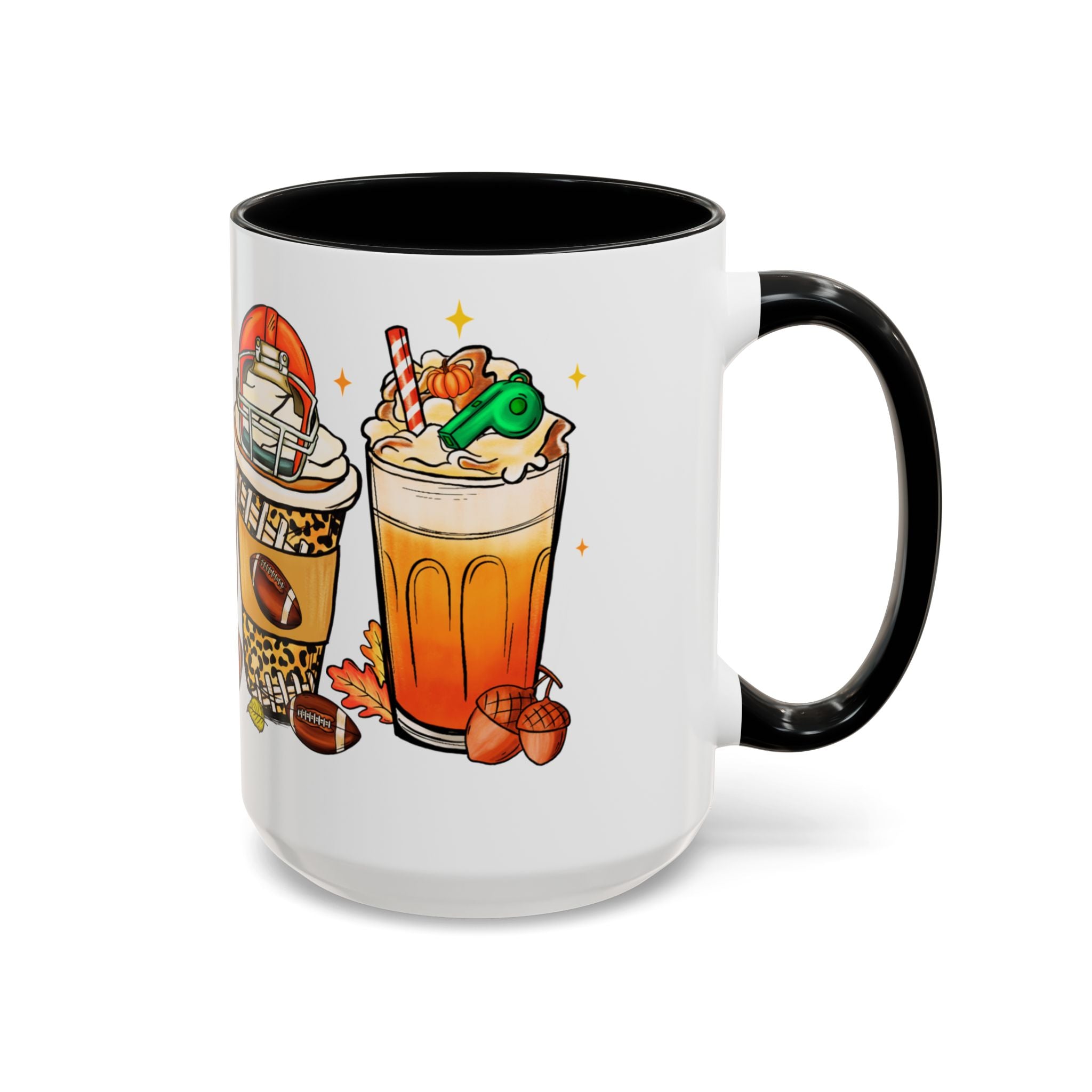 Football Season Coffee Drinks Accent Coffee Mug (11, 15oz) in 3 colors