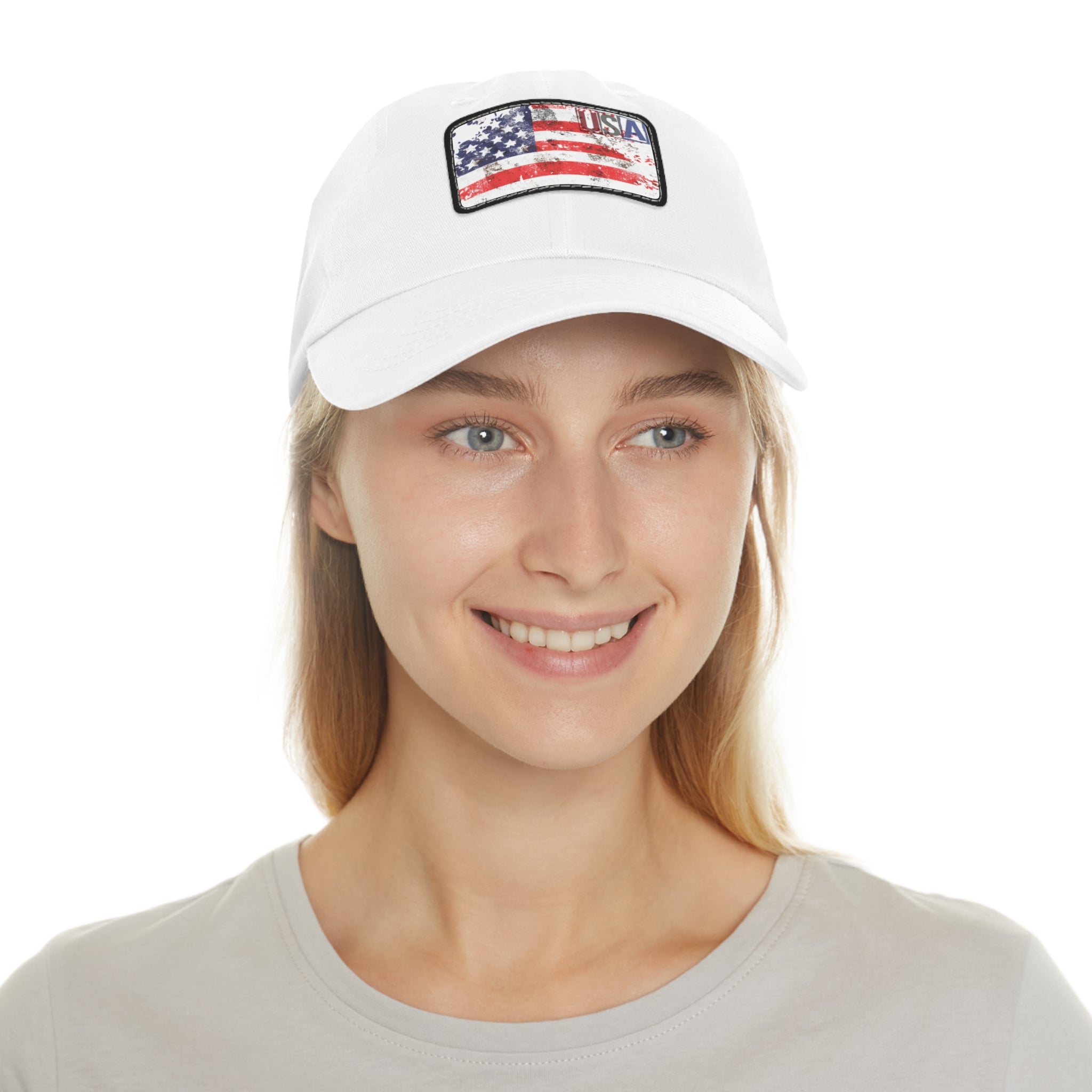 Patriotic  USA Flag Patch Baseball Cap, red, white, blue - Blue Star Merch 