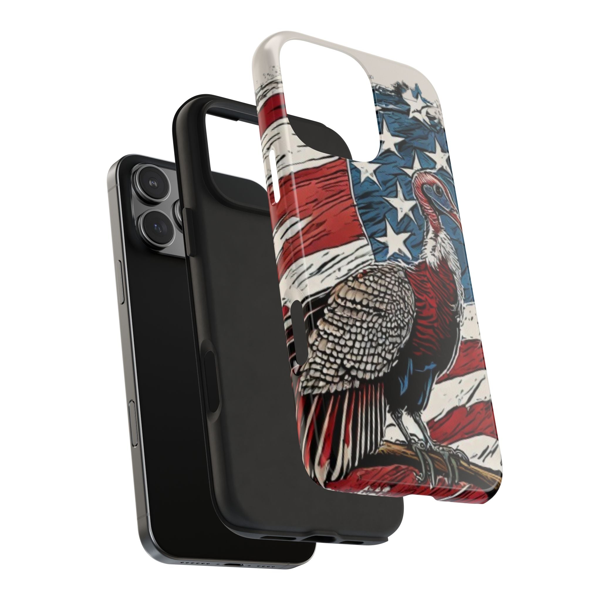 American Flag iPhone Case for iPhone 16 models phone case, Turkey American Flag iPhone 16 model cases