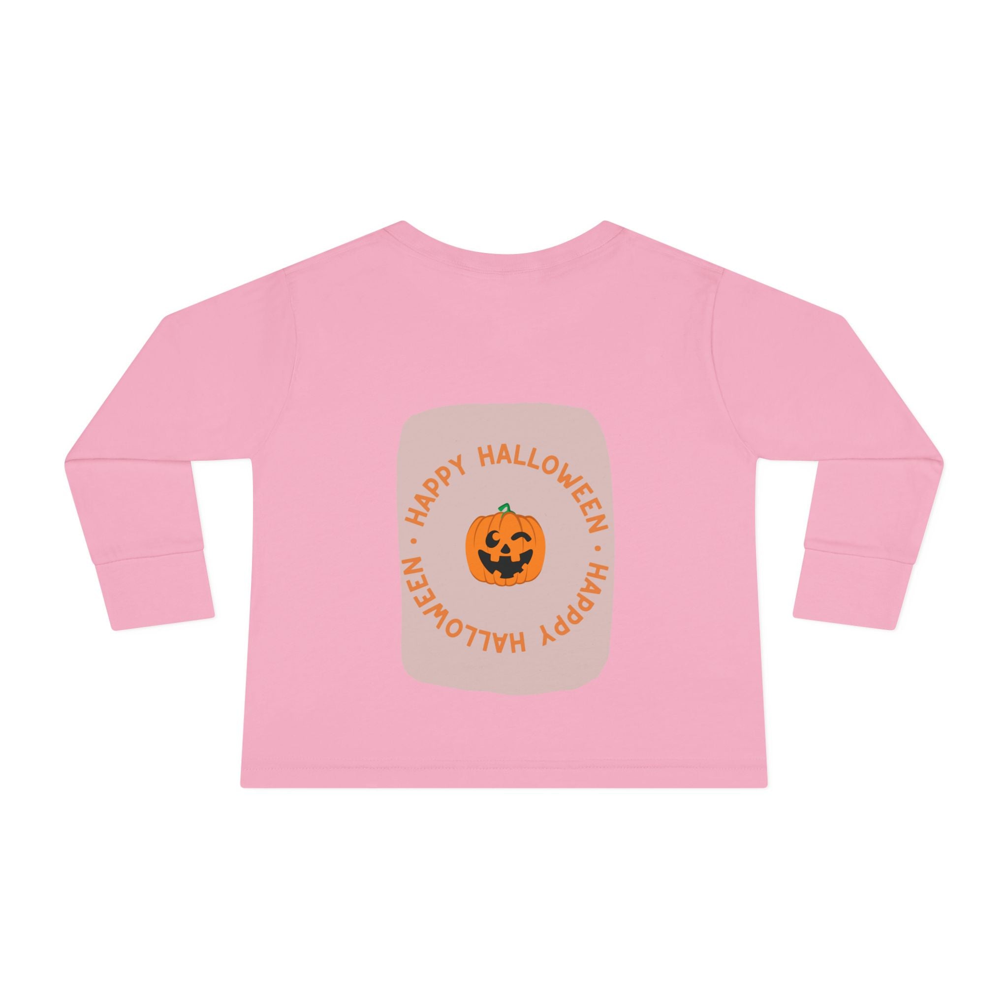 Toddler Long Sleeve Cotton Tee with Spooky Ghost Club design, Light weight. - Blue Star Merch 