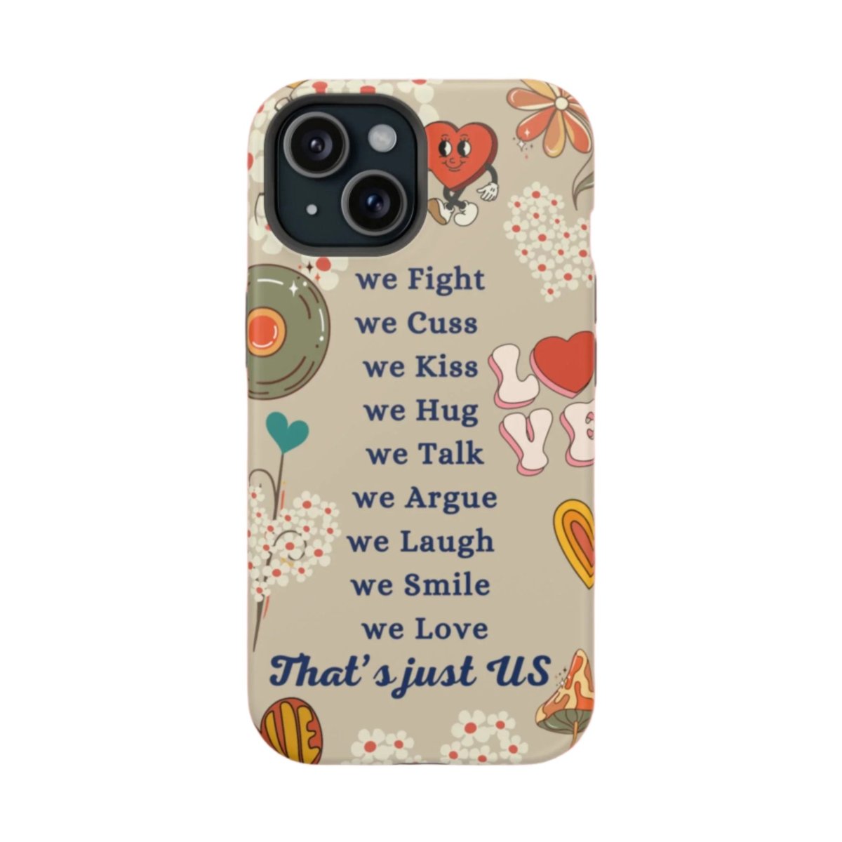 Happy and Colorful  Dual-Layer Phone Case, Friends and Partners, iPhone and Samsung models - Blue Star Merch 