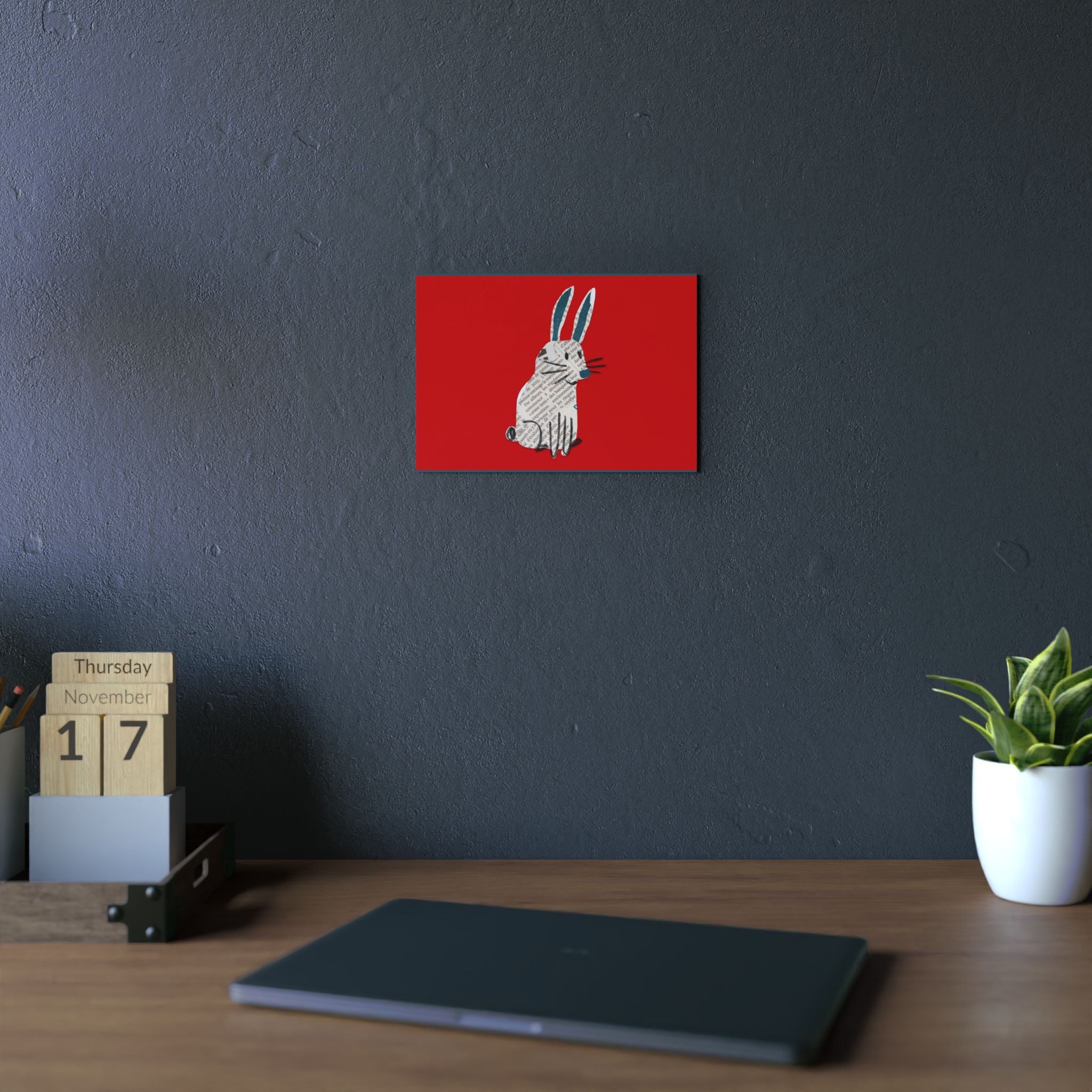 Bunny Wall Art | Aluminum Wall Art | Blue Star Merch