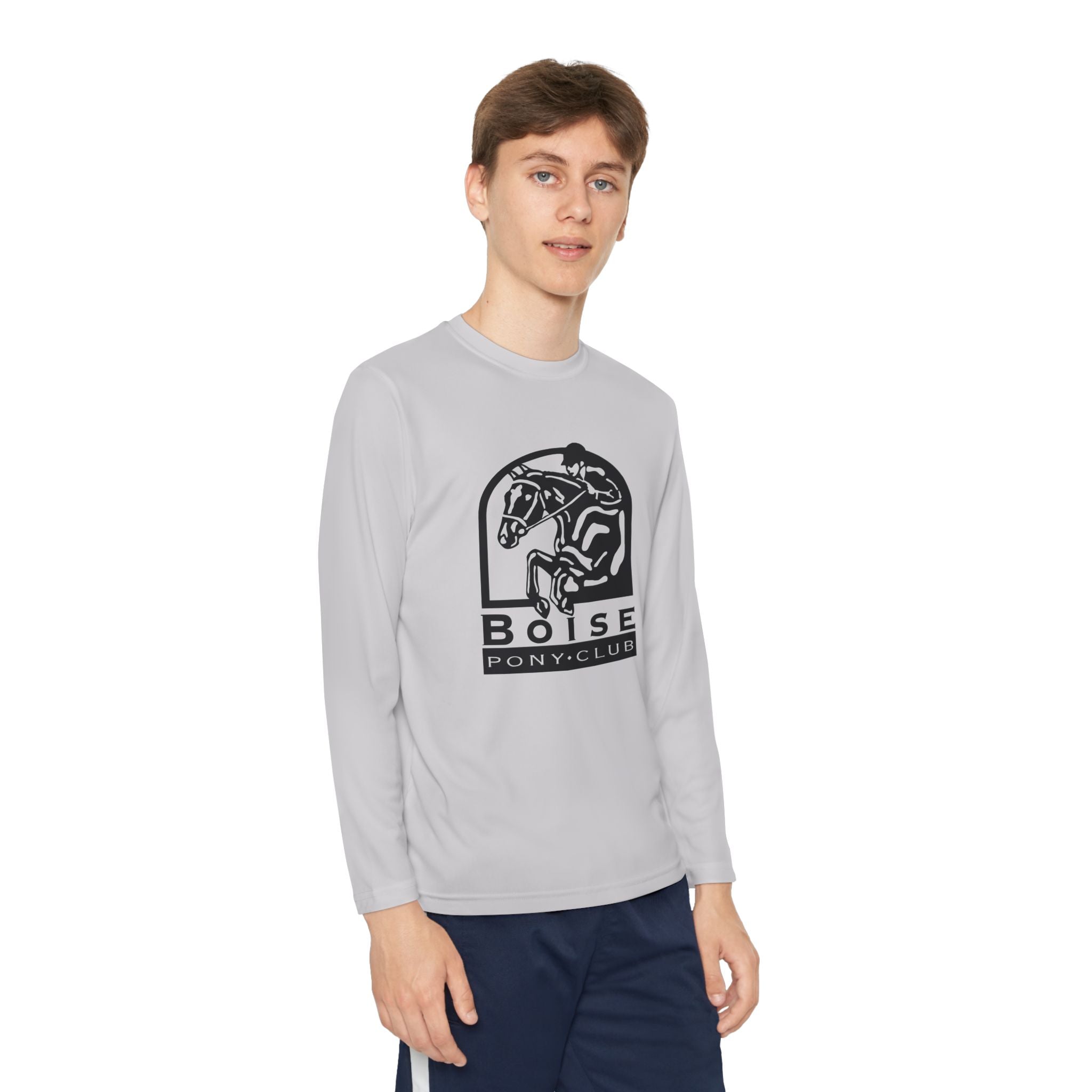 Youth Long Sleeve Competitor Tee with Boise pony club logo