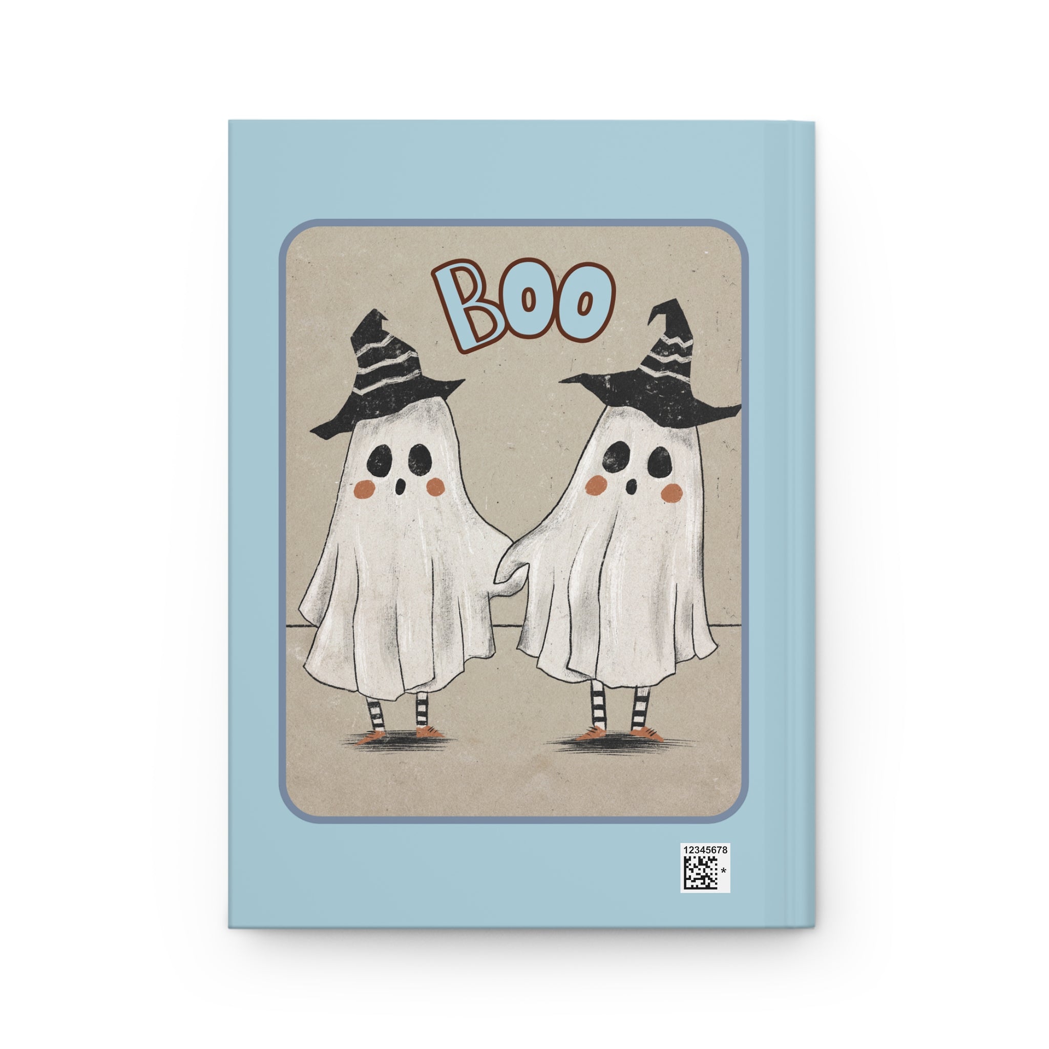 Friendly Ghosts, Hardcover Journal   in Blue  Matte,  Spooky Inspiration