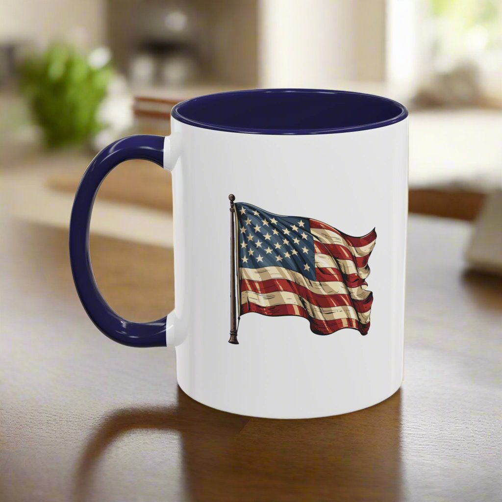 American Flag  Accent Coffee Mug (11, 15oz)