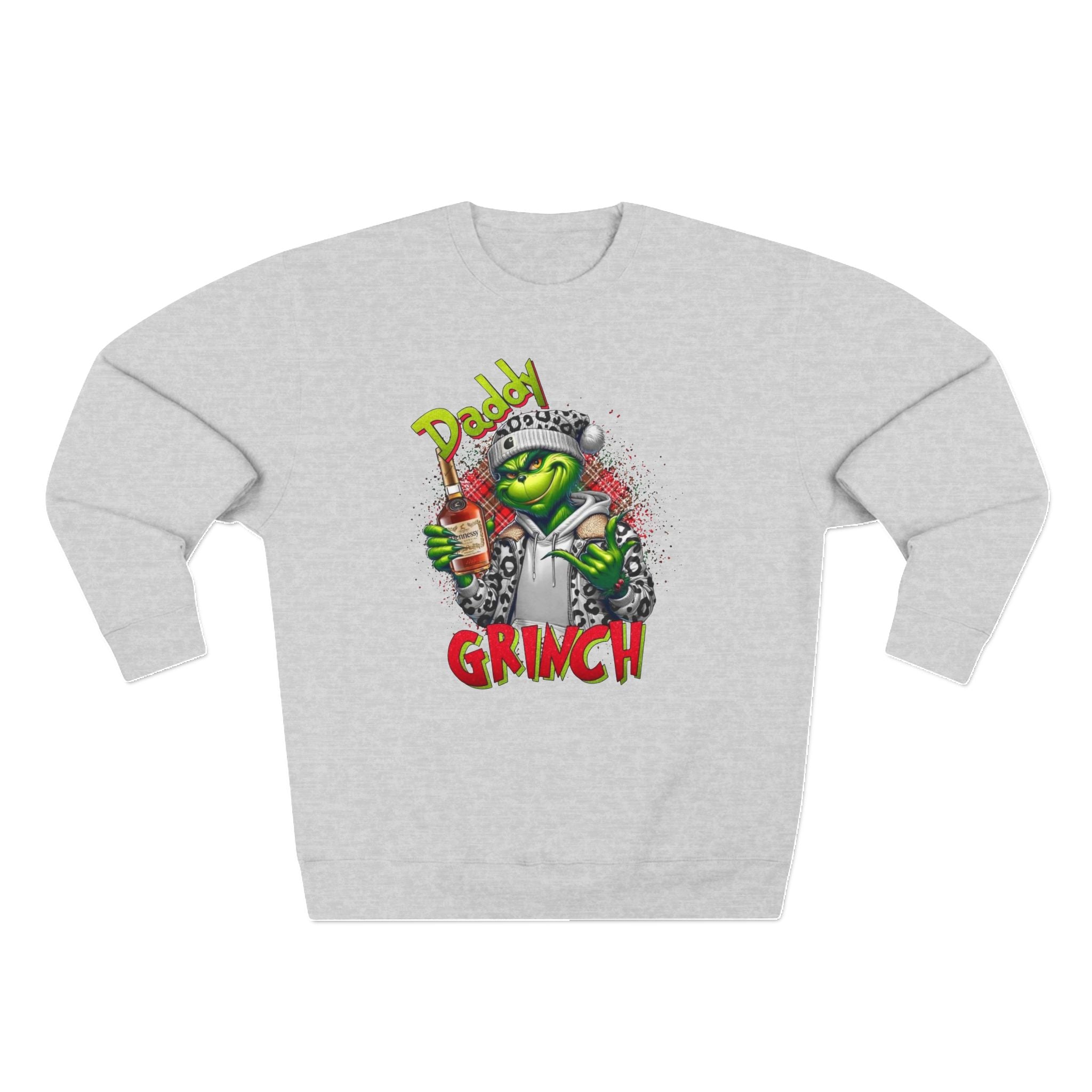 Mens Crewneck Sweatshirt, Cotton Blend Sweatshirt, Festive Sweatshirt, Daddy Grinch Sweatshirt, Daddy Grinch, Guys Sweatshirt