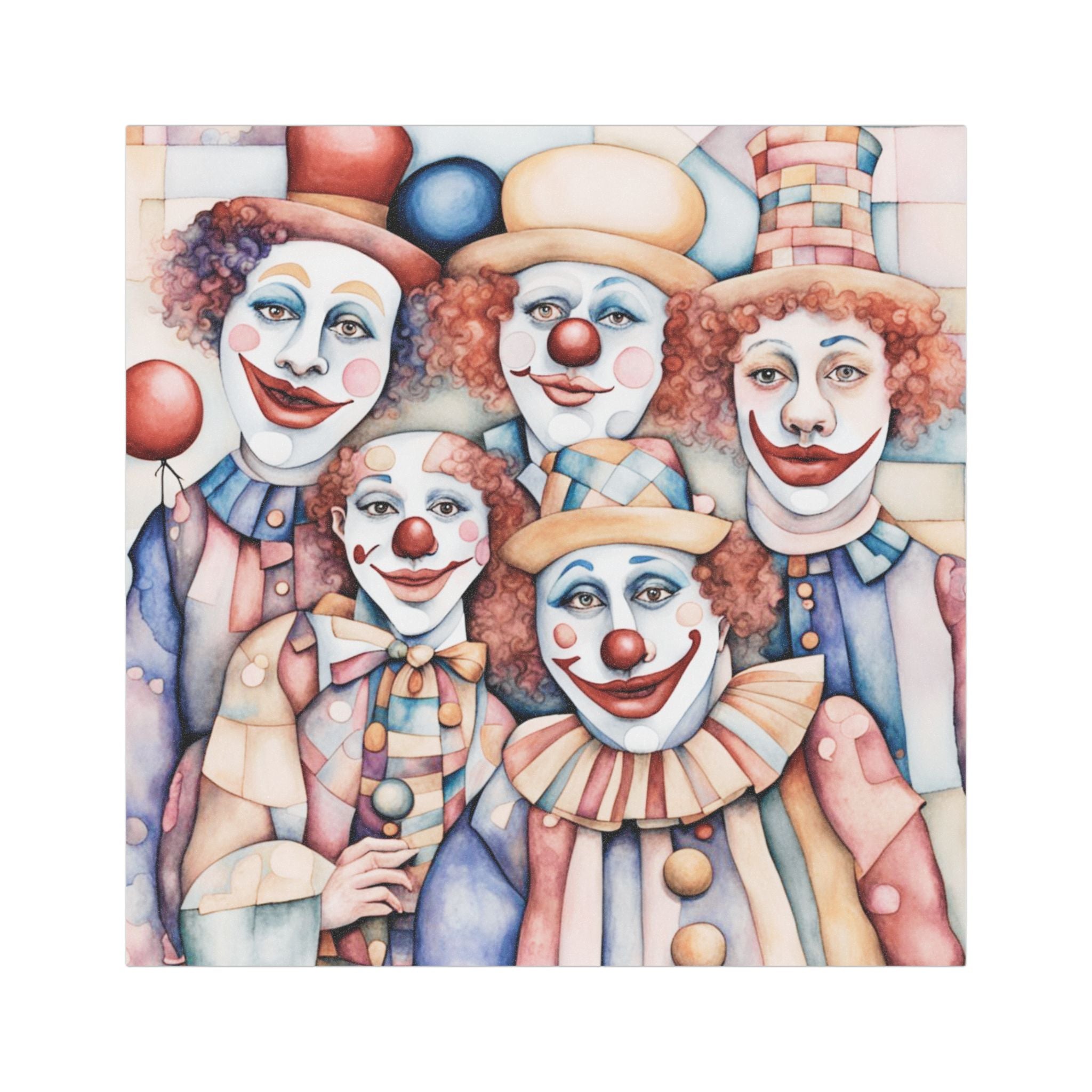 Smiling Clowns, Car Magnet 5'X5"