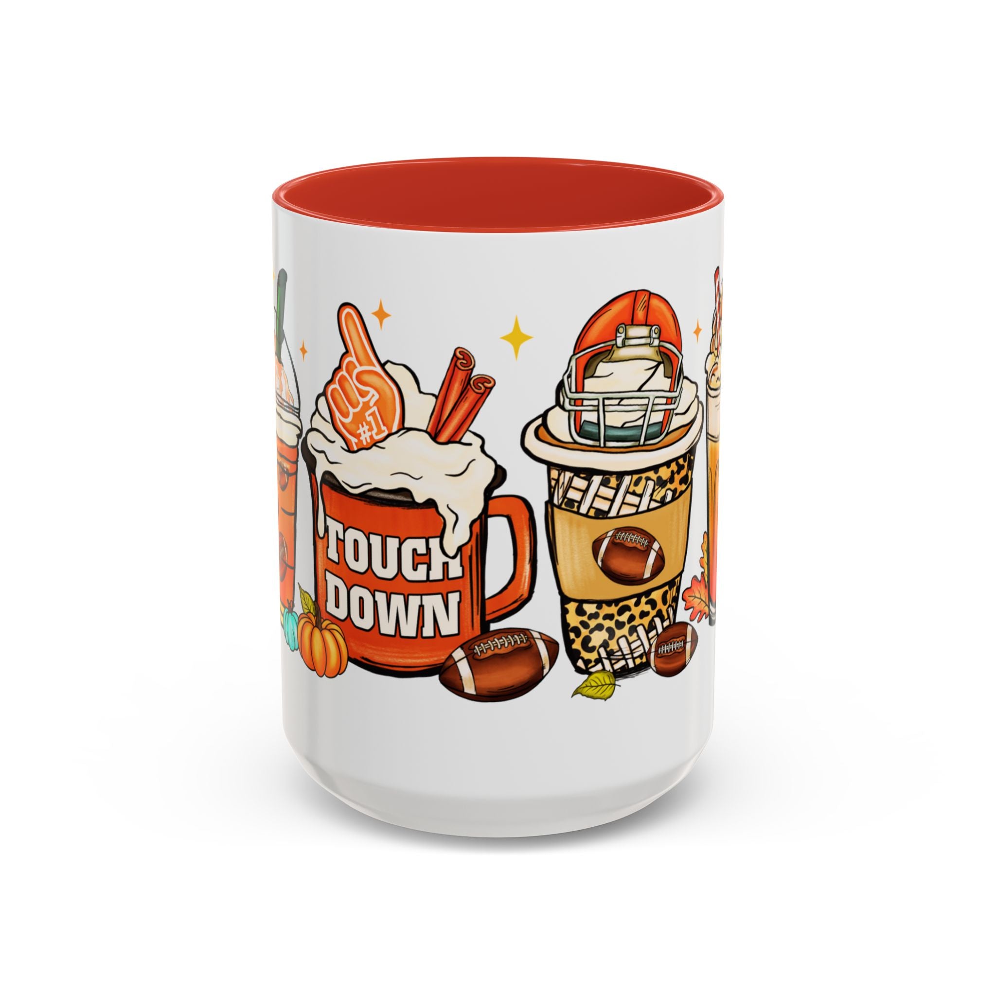 Football Season Coffee Drinks Accent Coffee Mug (11, 15oz) in 3 colors