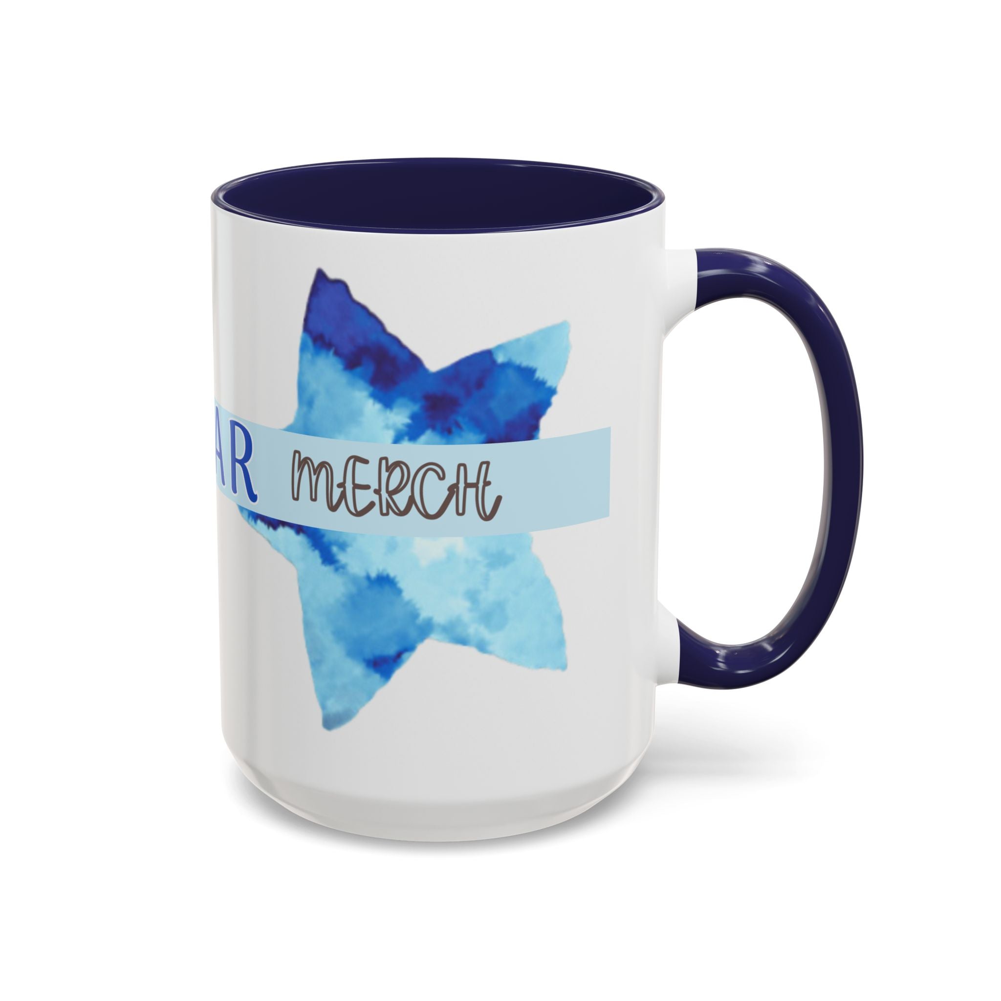 Blue Star Merch Accent Coffee Mug, Ceramic Coffee Mug, Hot Cocoa Mug (11 or 15oz)